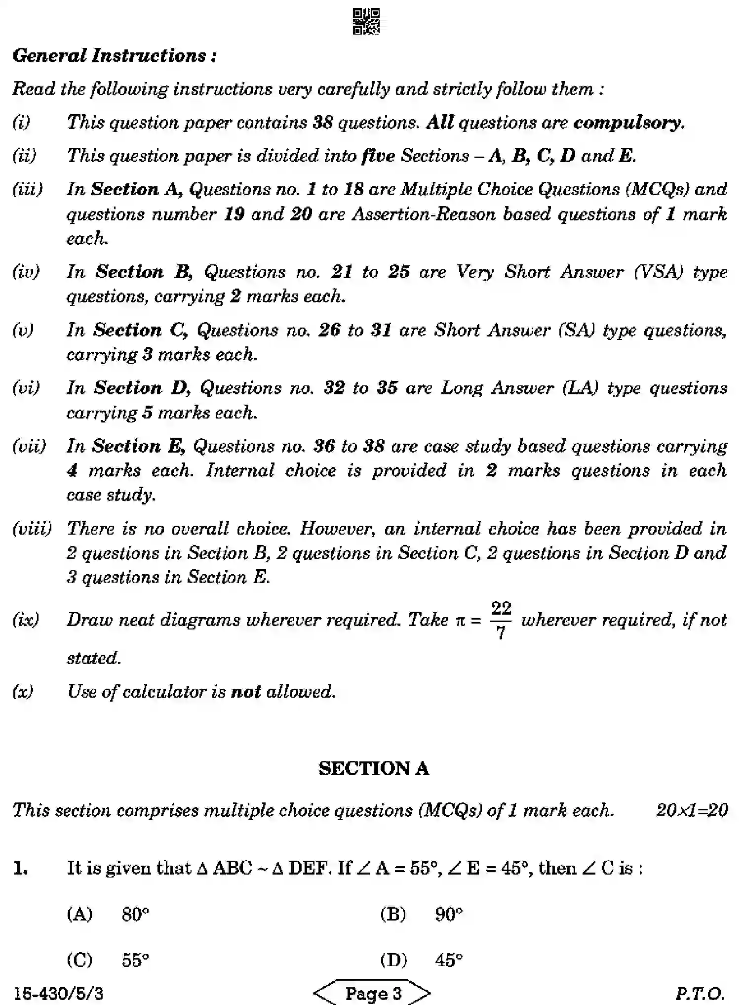 CBSE-Class-10-Previous-Year-Question-Papers-MATHEMATICS-BASIC-C5ABD-5-SET-3-Page-3 Image