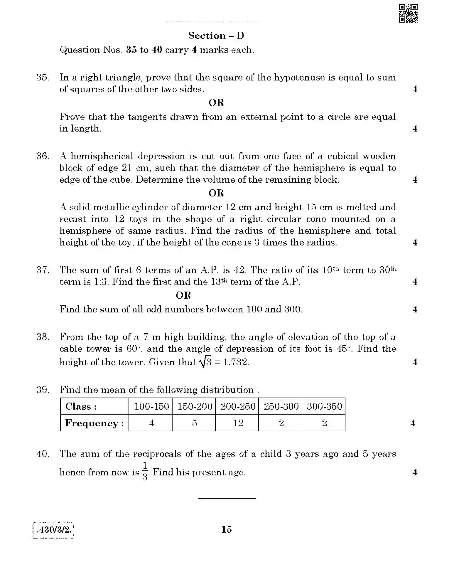 CBSE-Class-10-Previous-Year-Question-Papers-MATHEMATICS-BASIC-JBB-430-3-2-Page-15 Image