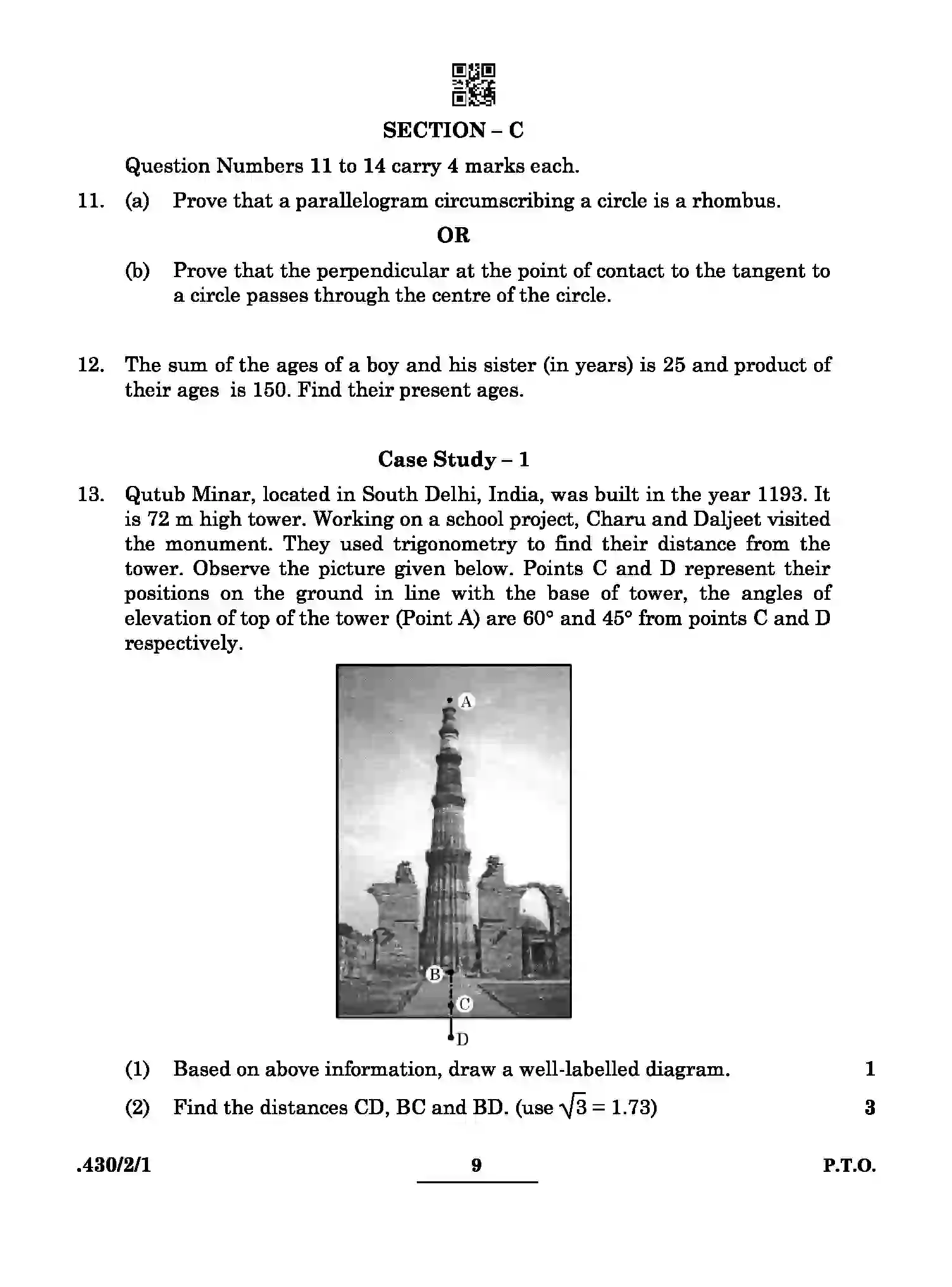 CBSE-Class-10-Previous-Year-Question-Papers-MATHEMATICS-BASIC-PPQQC-2-SET-1-Page-9 Image