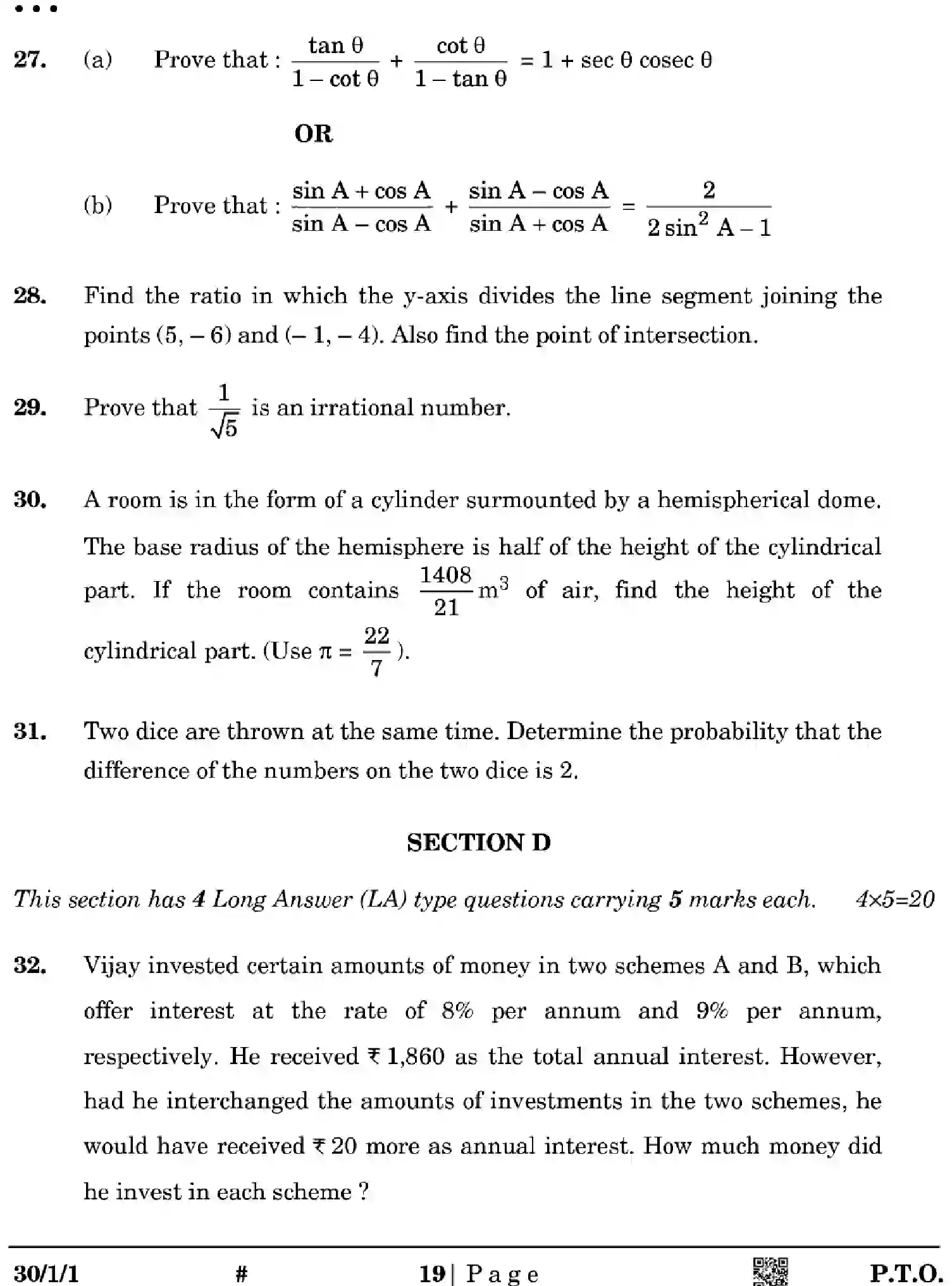 CBSE-Class-10-Previous-Year-Question-Papers-MATHEMATICS-STANDARD-GE1FH-SET-1-Page-19 Image