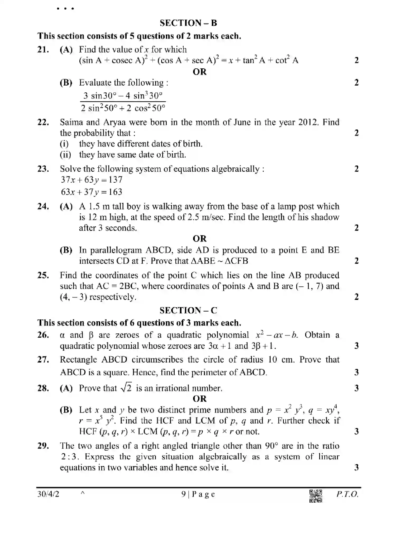 CBSE-Class-10-Previous-Year-Question-Papers-MATHEMATICS-STANDARD-H4EFG-SET-2-Page-9 Image