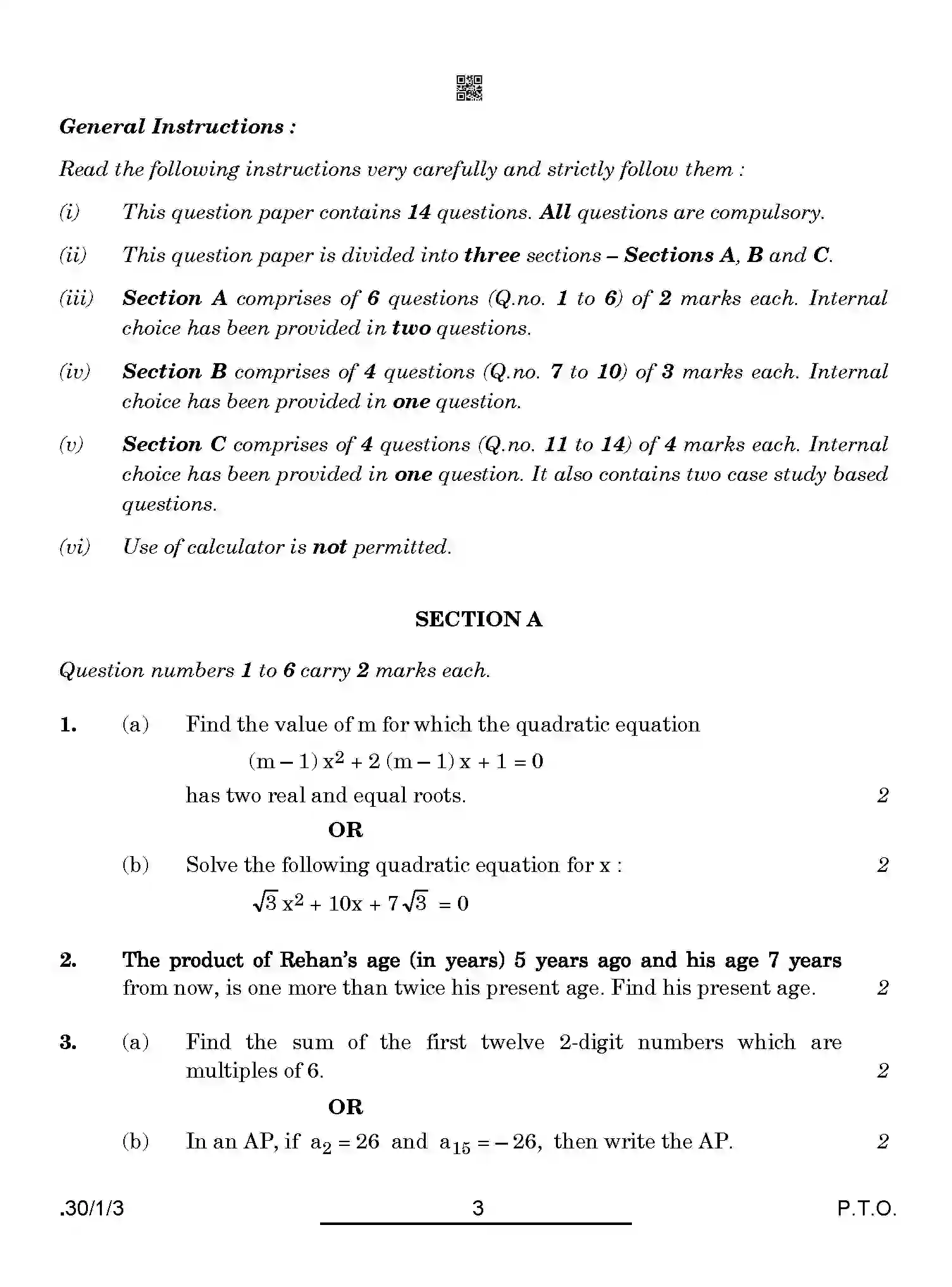 CBSE-Class-10-Previous-Year-Question-Papers-MATHEMATICS-STANDARD-PPQQA-1-SET-3-Page-3 Image