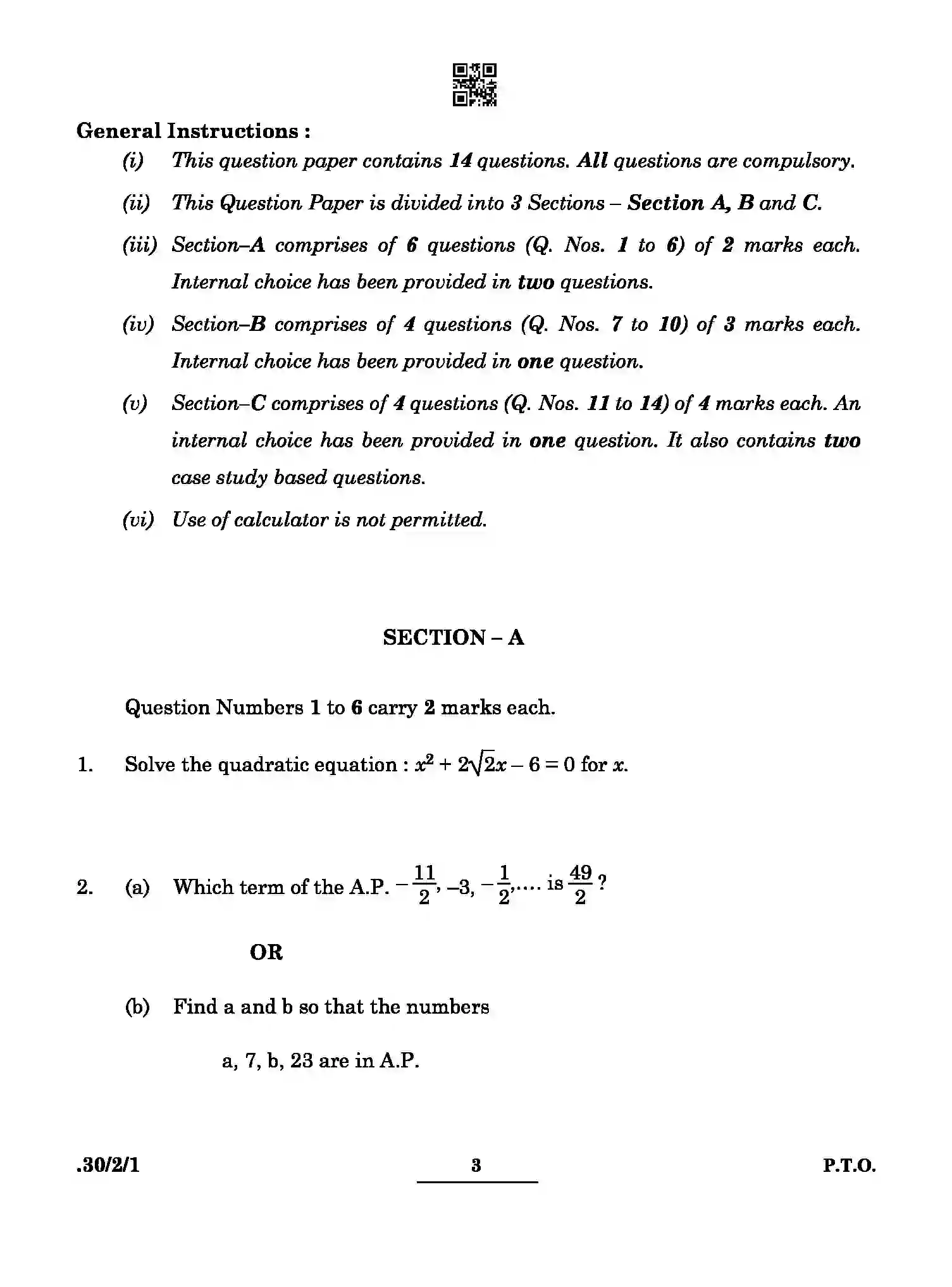 CBSE-Class-10-Previous-Year-Question-Papers-MATHEMATICS-STANDARD-PPQQC-2-SET-1-Page-3 Image