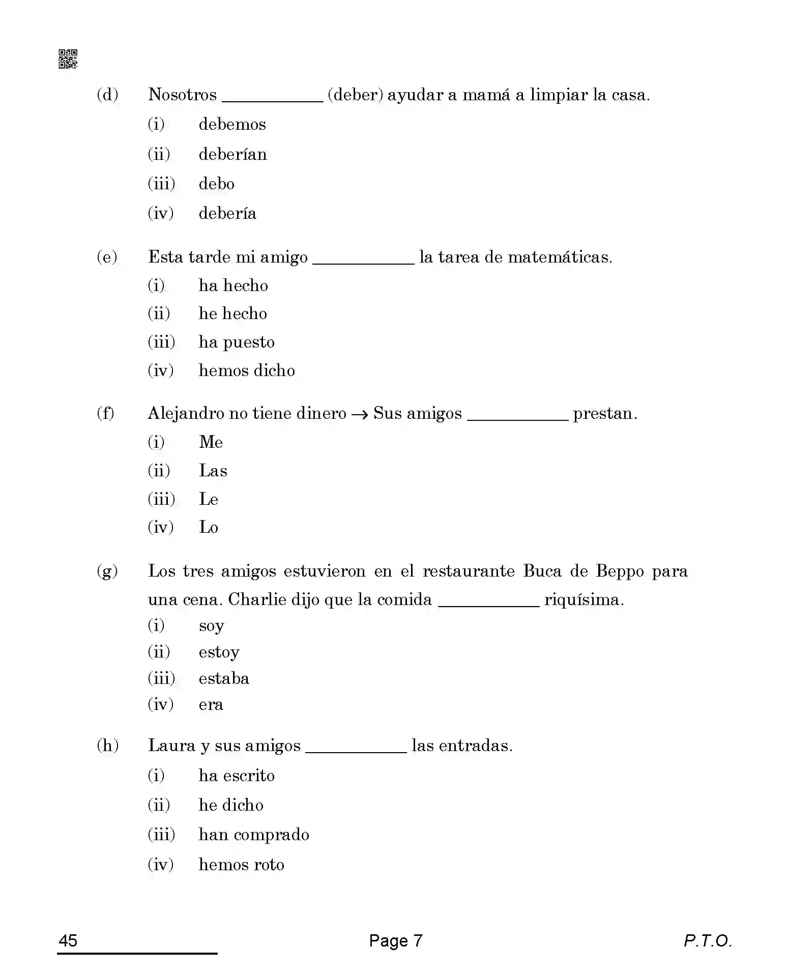 CBSE-Class-10-Previous-Year-Question-Papers-SPANISH-QAQA-C-SET-4-COMP-Page-7 Image