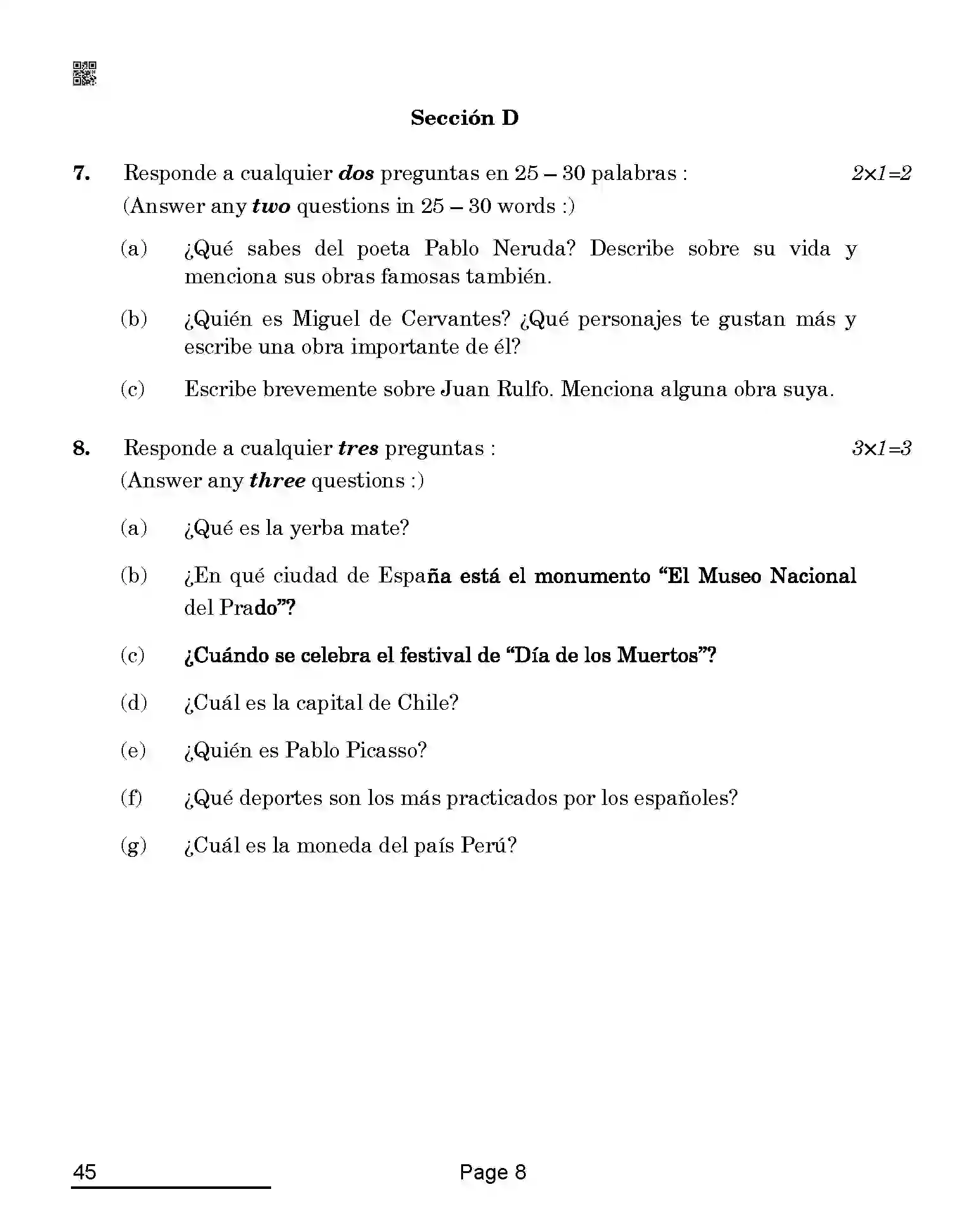 CBSE-Class-10-Previous-Year-Question-Papers-SPANISH-QAQA-C-SET-4-COMP-Page-8 Image
