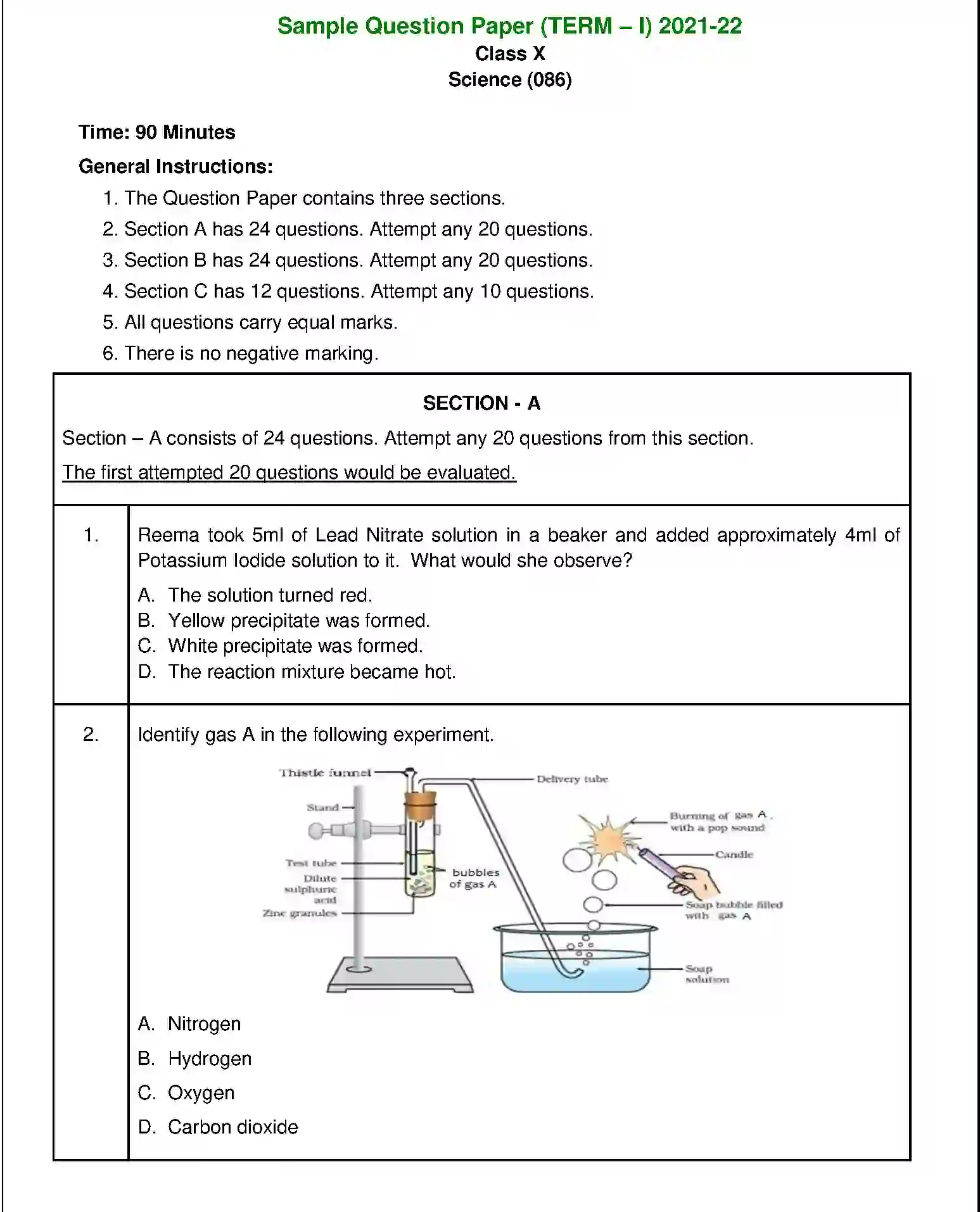 CBSE-Class-10-Previous-Year-Question-Papers-SQP-TERM-1-SCIENCE-Page-1 Image