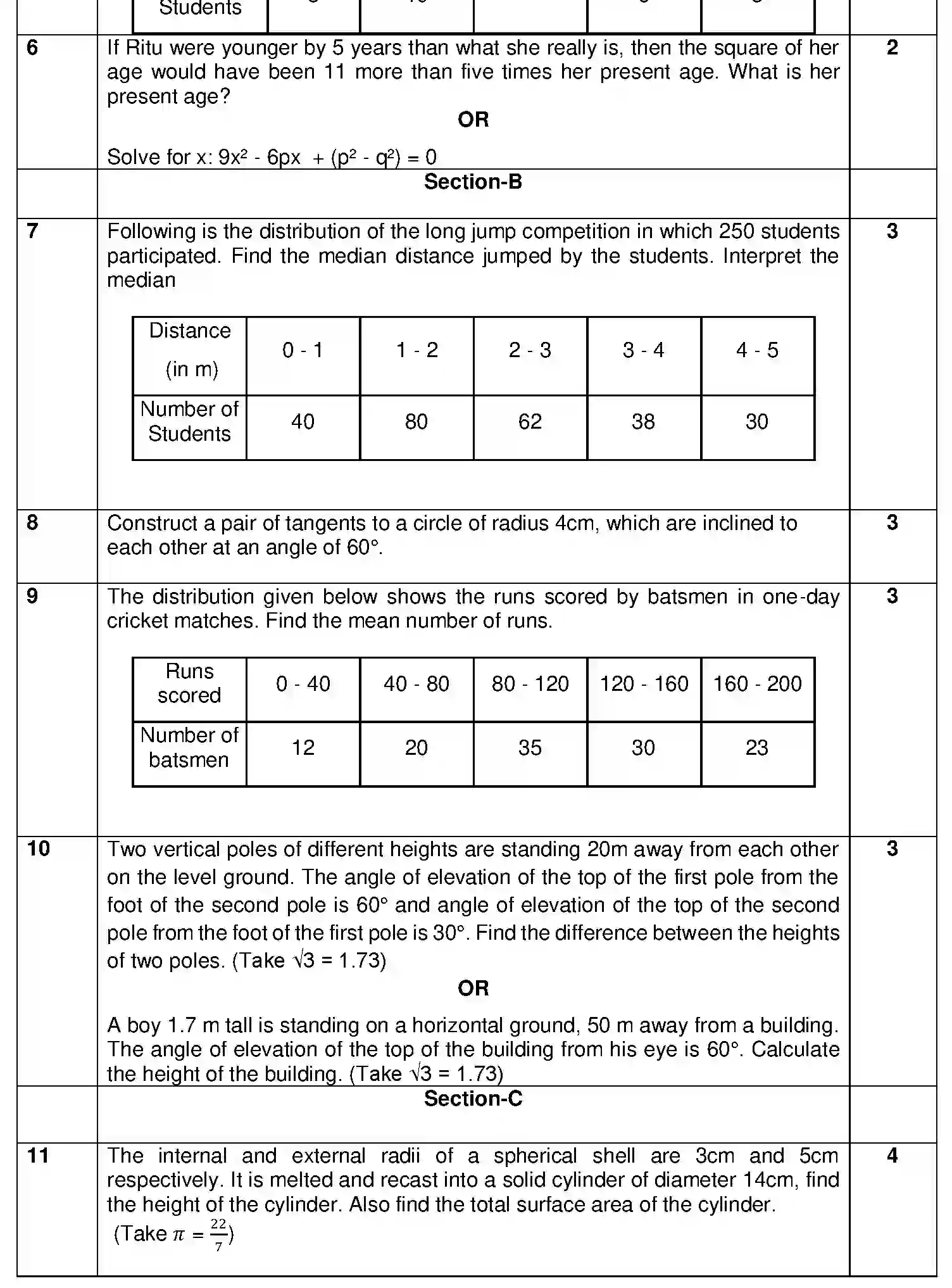 CBSE-Class-10-Previous-Year-Question-Papers-SQP-TERM-2-MATHEMATICS-STANDARD-Page-2 Image