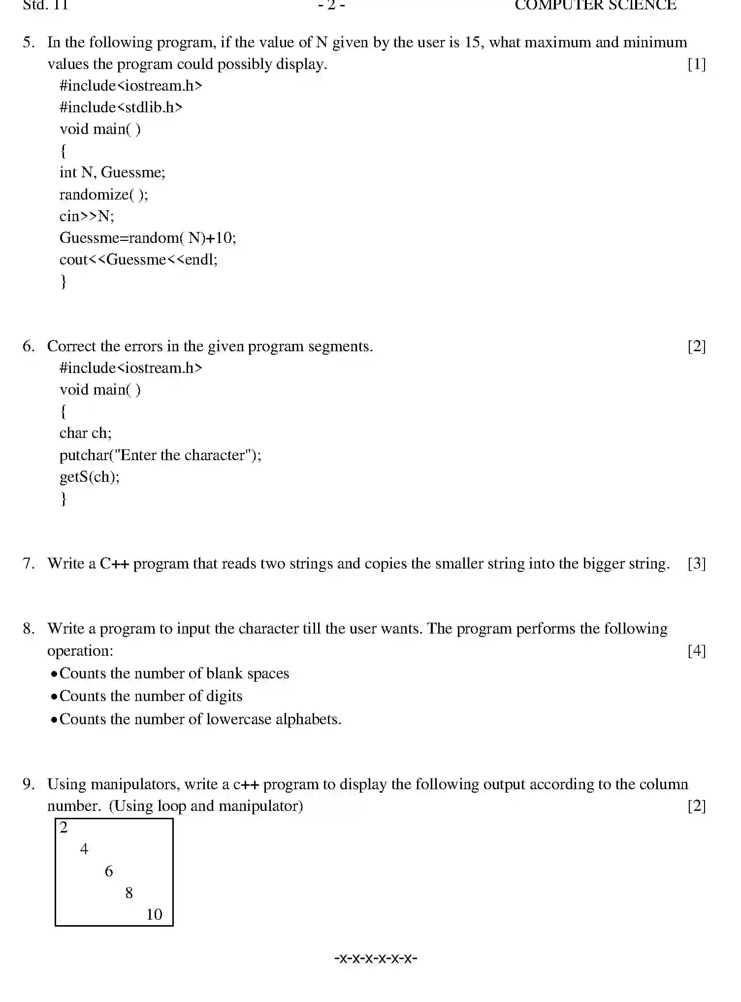 CBSE-Class-11-Previous-Year-Question-Papers-UT2-COMPUTER-SCIENCE-Page-2 Image