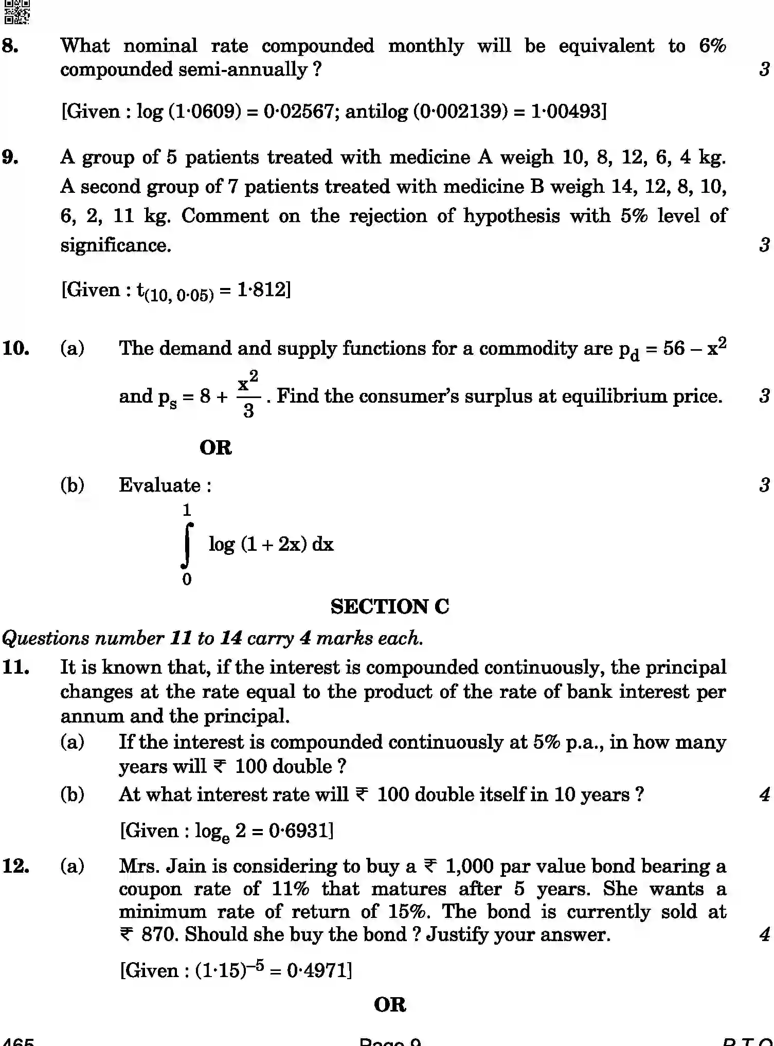 CBSE-Class-12-Previous-Year-Question-Papers-APPLIED-MATHEMATICS-BAB-C-SET-4-COMP-Page-9 Image