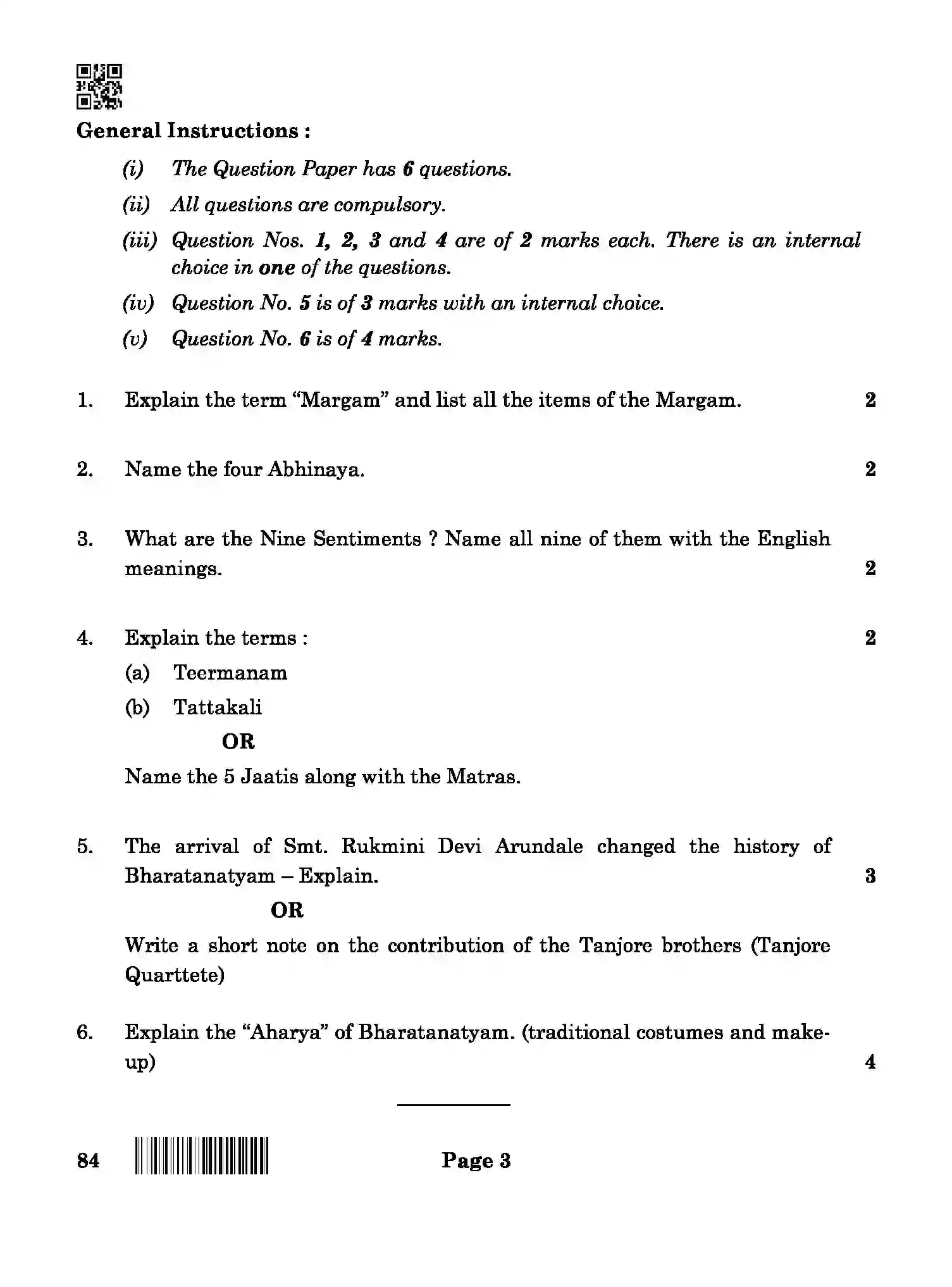 CBSE-Class-12-Previous-Year-Question-Papers-BHARATNATAYAM-DANCE-BAB-SET-4-Page-3 Image