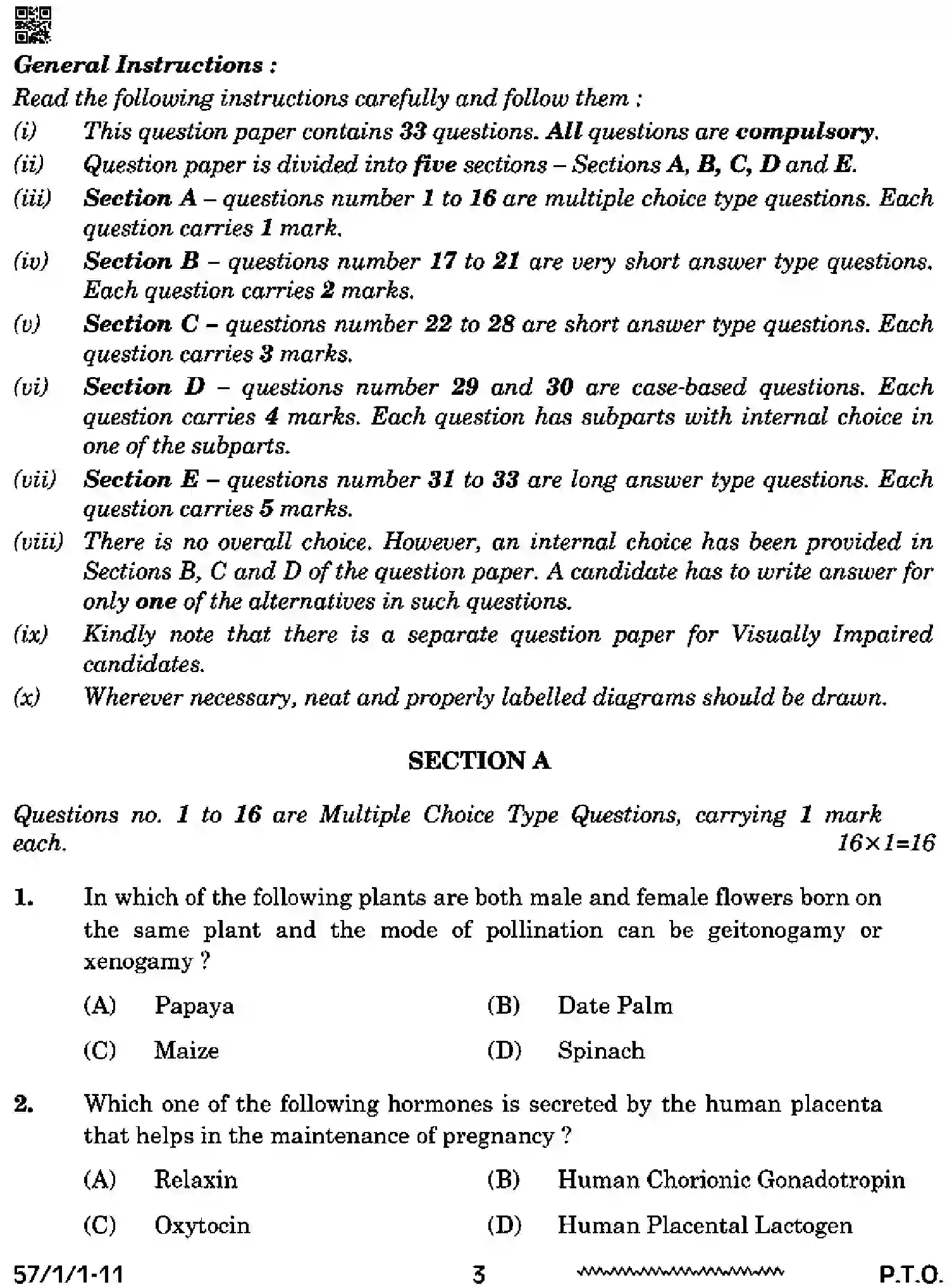 CBSE-Class-12-Previous-Year-Question-Papers-BIOLOGY-SQR1-P-1-SET-1-Page-3 Image