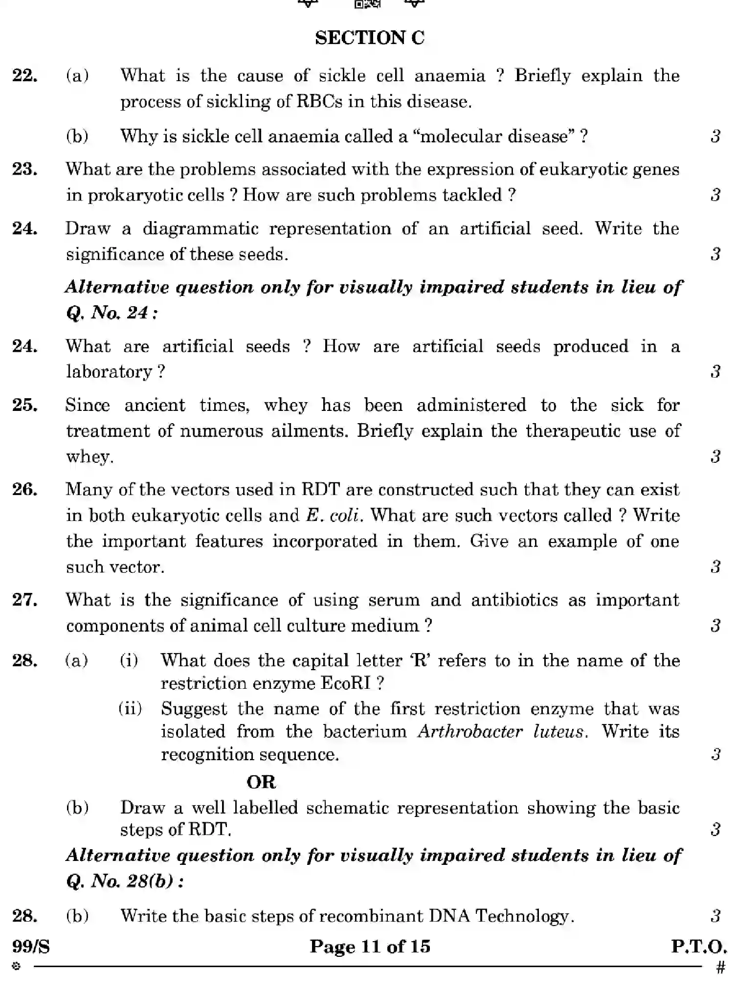 CBSE-Class-12-Previous-Year-Question-Papers-BIOTECHNOLOGY-WXYZ-S-SET-4-Page-11 Image