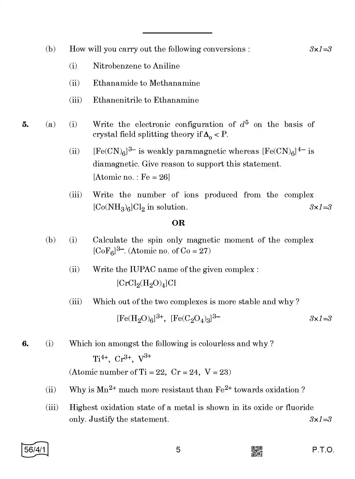 CBSE-Class-12-Previous-Year-Question-Papers-CHEMISTRY-AABB2-4-SET-1-Page-5 Image