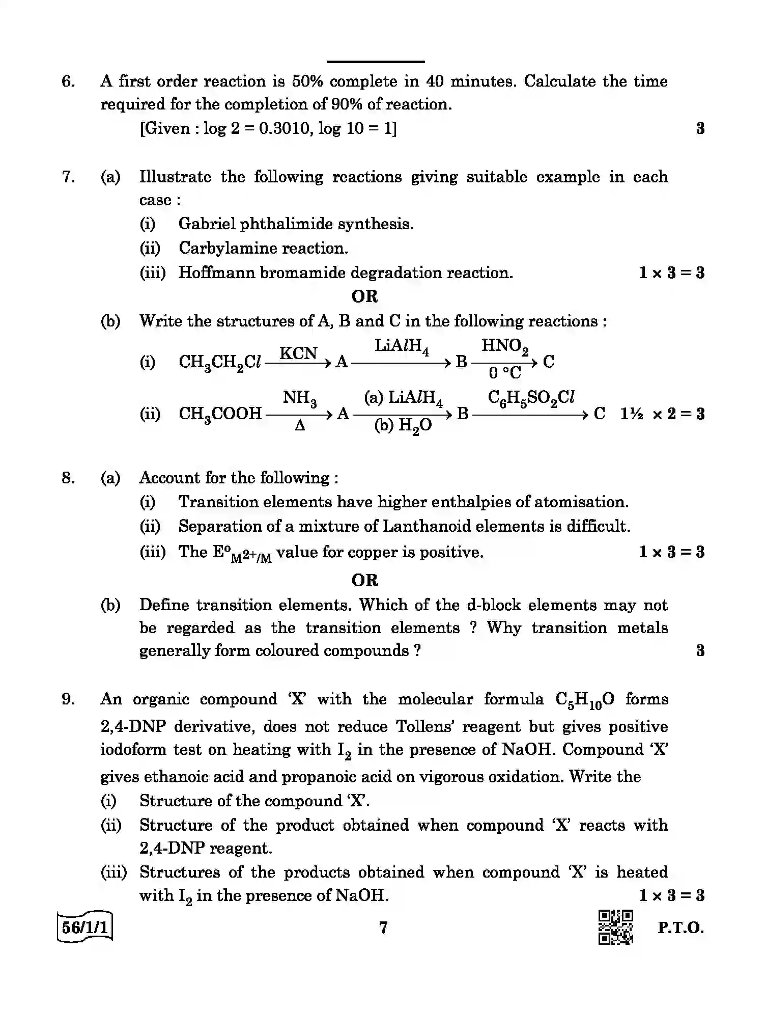 CBSE-Class-12-Previous-Year-Question-Papers-CHEMISTRY-AABB3-1-SET-1-Page-7 Image