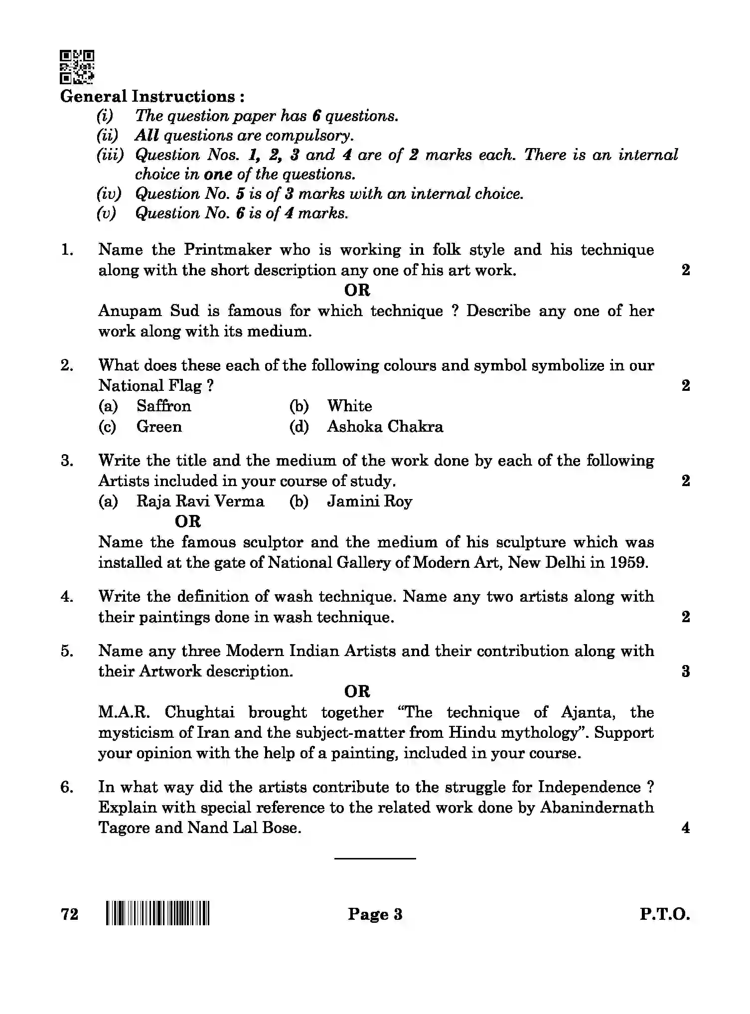 CBSE-Class-12-Previous-Year-Question-Papers-COMMERCIAL-ART-HISTORY-OF-INDIAN-ART-ABA-SET-4-Page-3 Image