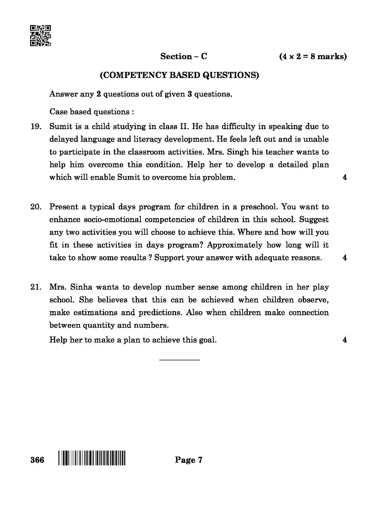 CBSE-Class-12-Previous-Year-Question-Papers-EARLY-CHILDHOOD-CARE-AND-EDUCATION-ABA-SET-4-Page-7 Image