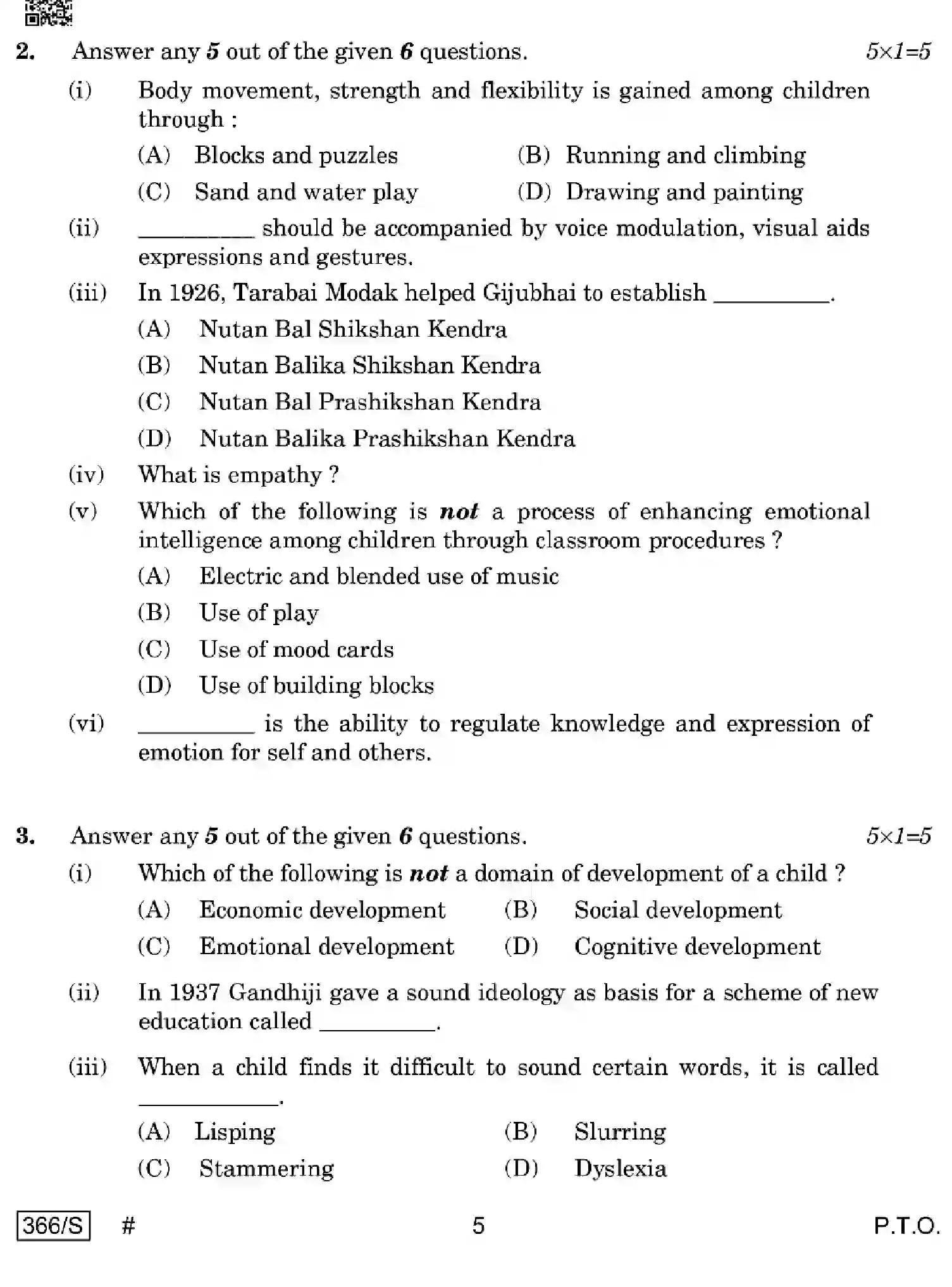 CBSE-Class-12-Previous-Year-Question-Papers-EARLY-CHILDHOOD-CARE-AND-EDUCATION-WXYZ-S-SET-4-Page-5 Image