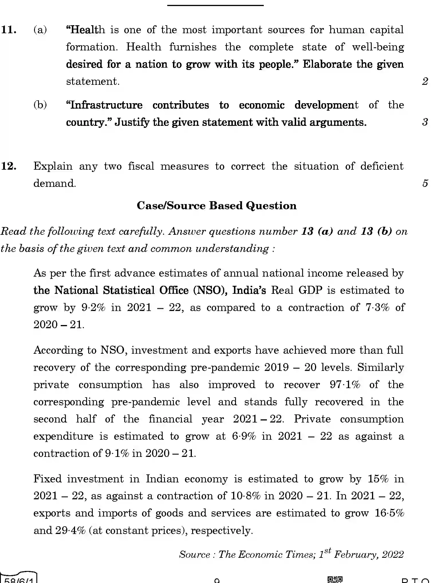 CBSE-Class-12-Previous-Year-Question-Papers-ECONOMICS-A6BAB-C-SET-1-COMP-Page-9 Image