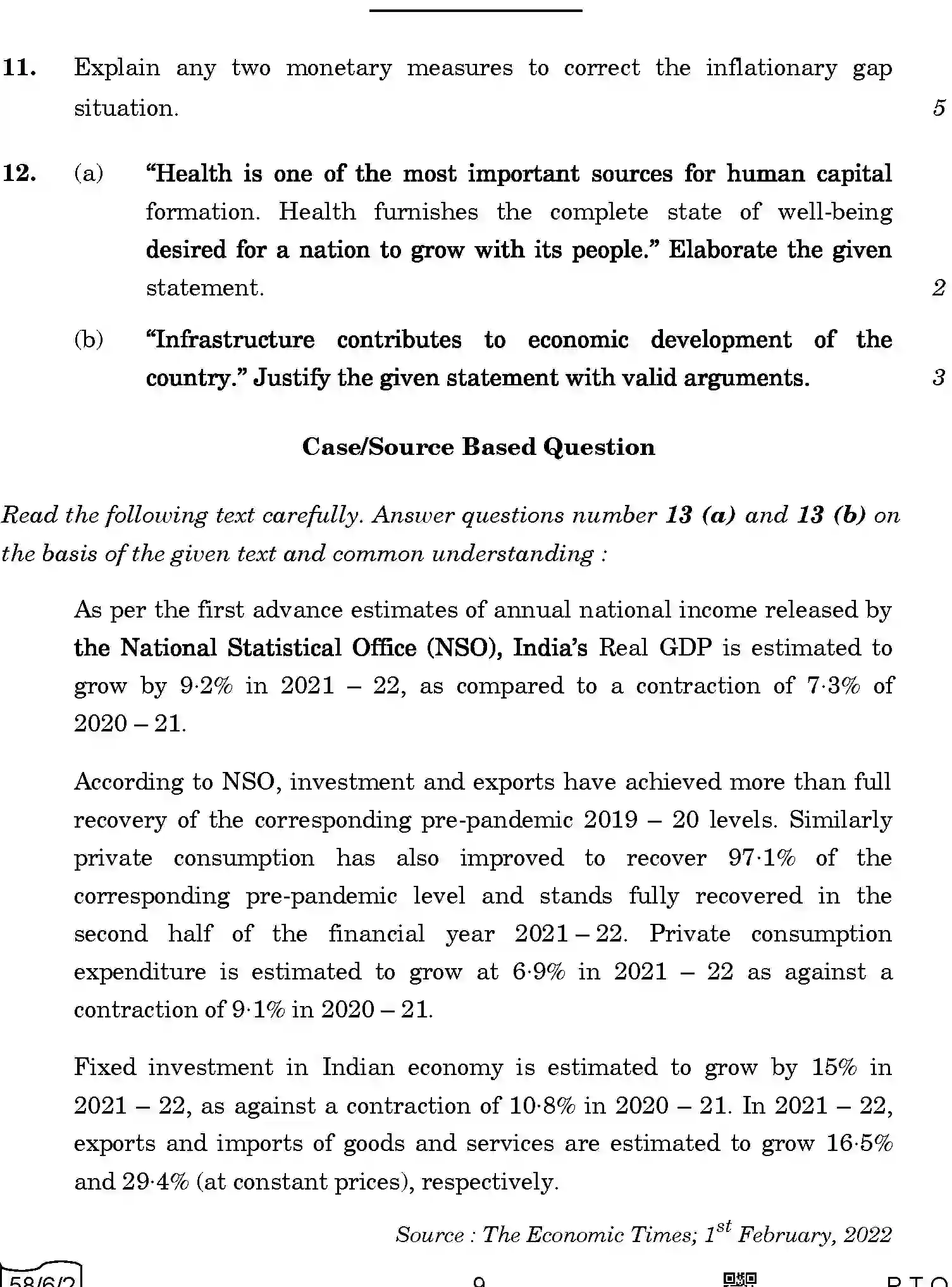 CBSE-Class-12-Previous-Year-Question-Papers-ECONOMICS-A6BAB-C-SET-2-COMP-Page-9 Image