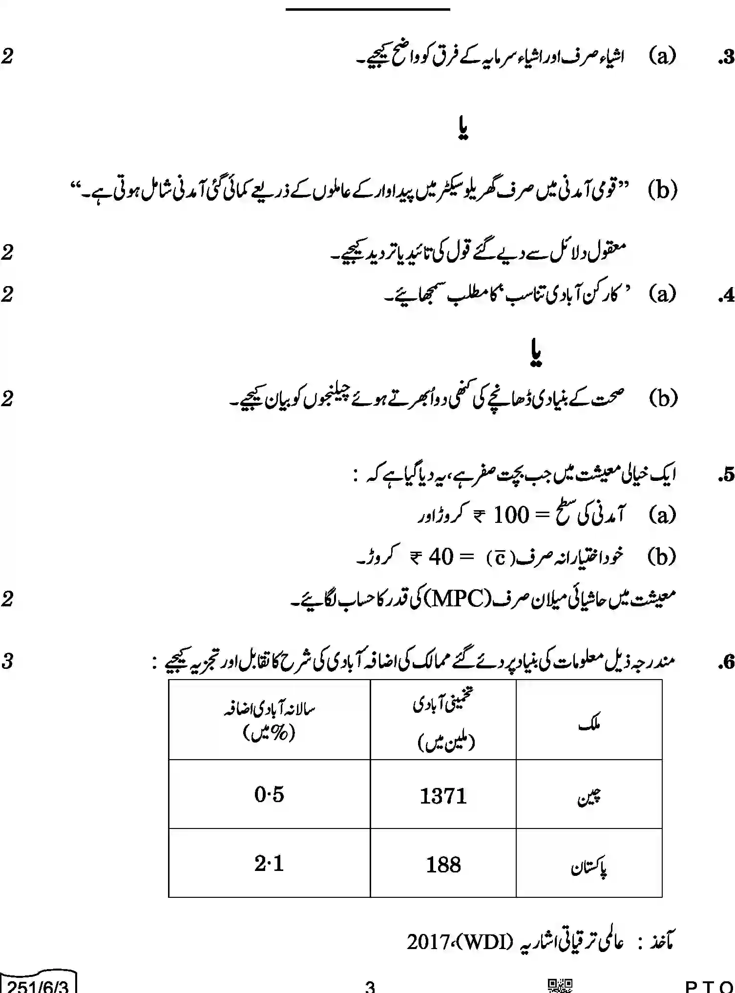 CBSE-Class-12-Previous-Year-Question-Papers-ECONOMICS-URDU-A6BAB-C-SET-3-COMP-Page-3 Image