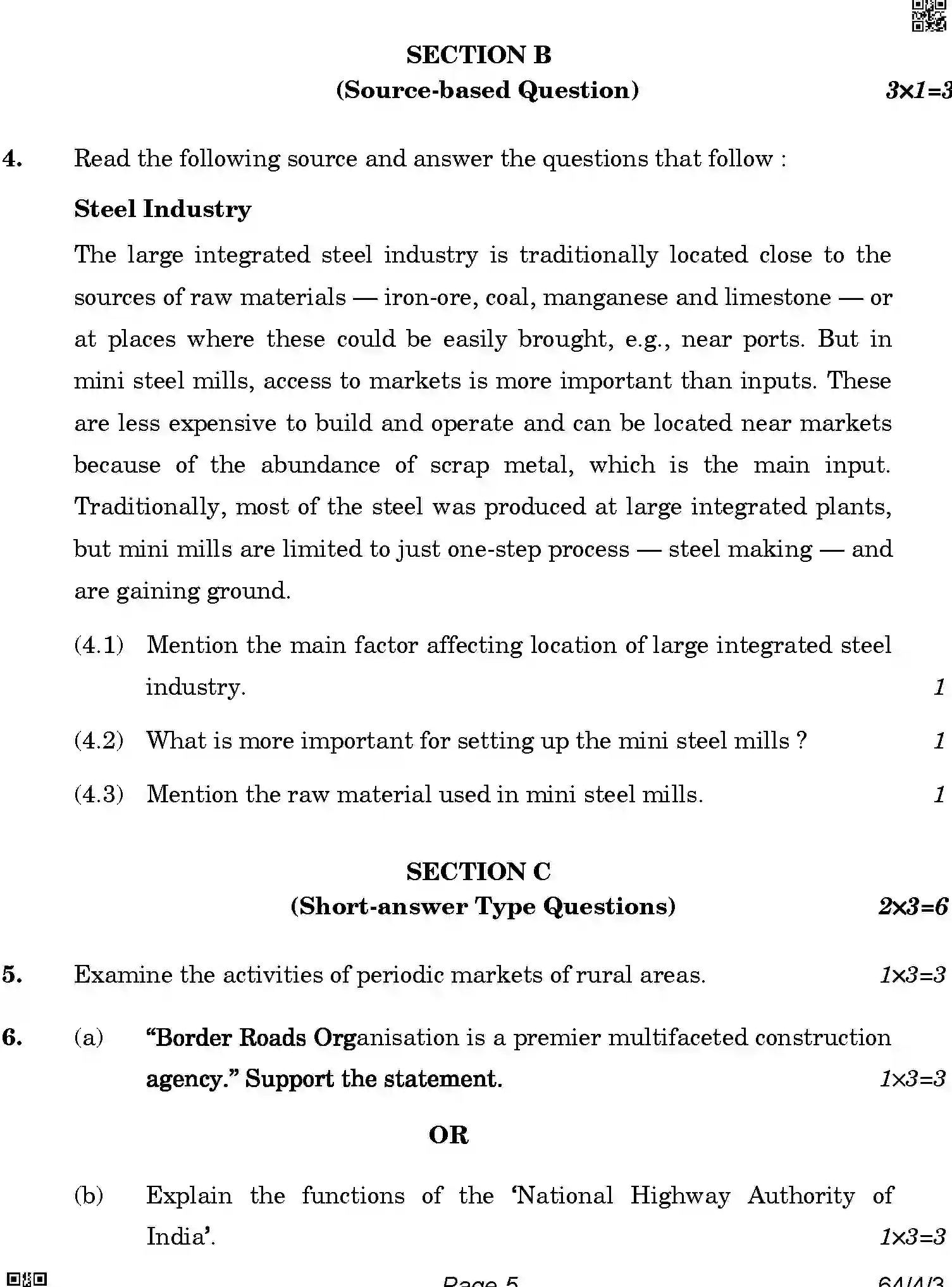 CBSE-Class-12-Previous-Year-Question-Papers-GEOGRAPHY-ABAB2-4-SET-3-Page-5 Image