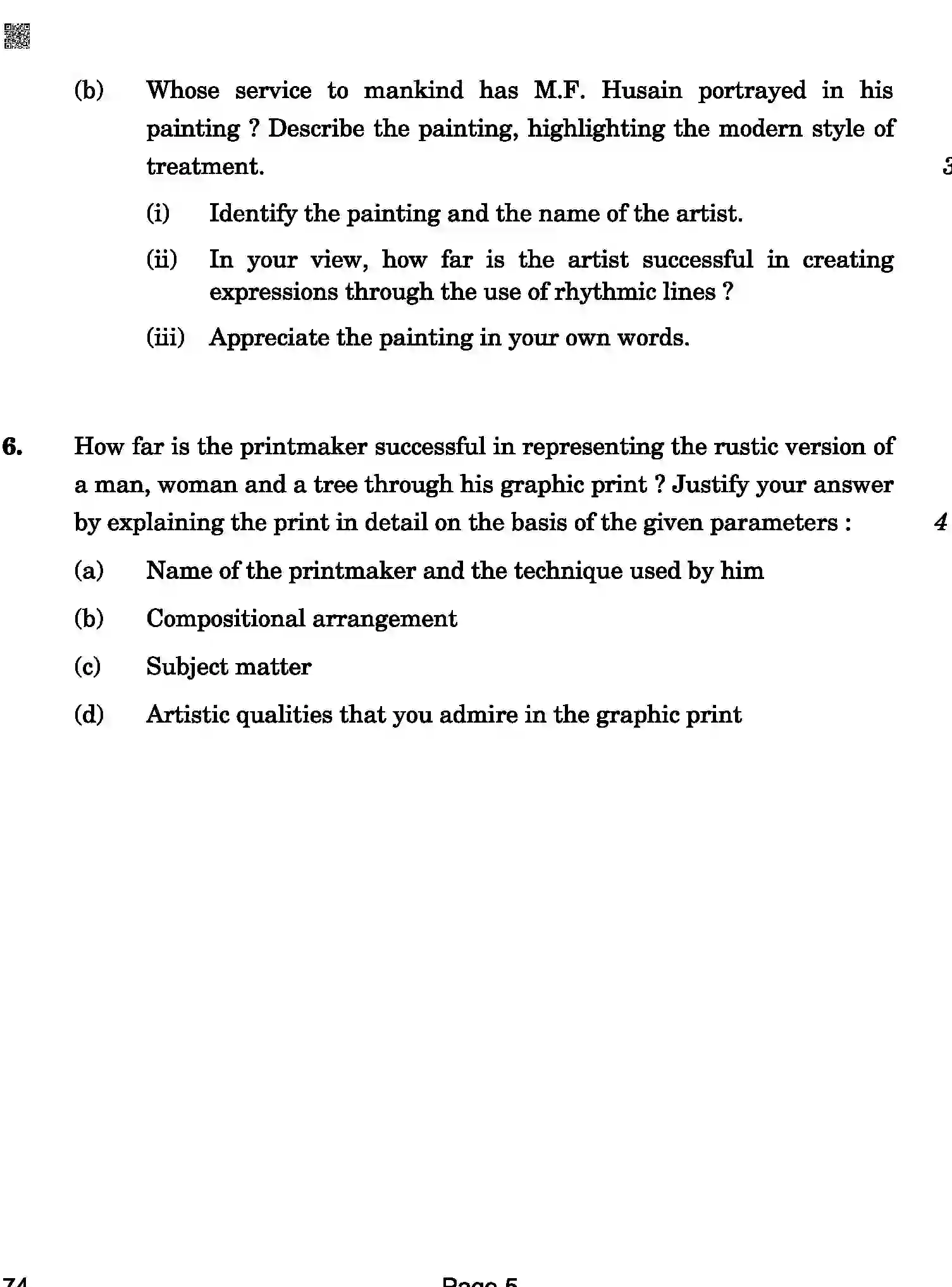 CBSE-Class-12-Previous-Year-Question-Papers-GRAPHICS-HISTORY-OF-INDIAN-ART-ABA-C-SET-4-COMP-Page-5 Image