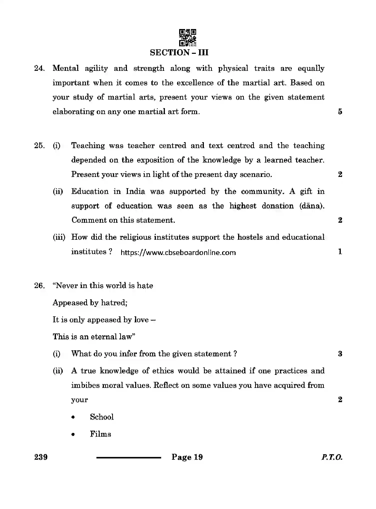 CBSE-Class-12-Previous-Year-Question-Papers-KNOWLEDGE-TRADITIONS-AND-PRACTICES-OF-INDIA-SET-4-Page-19 Image