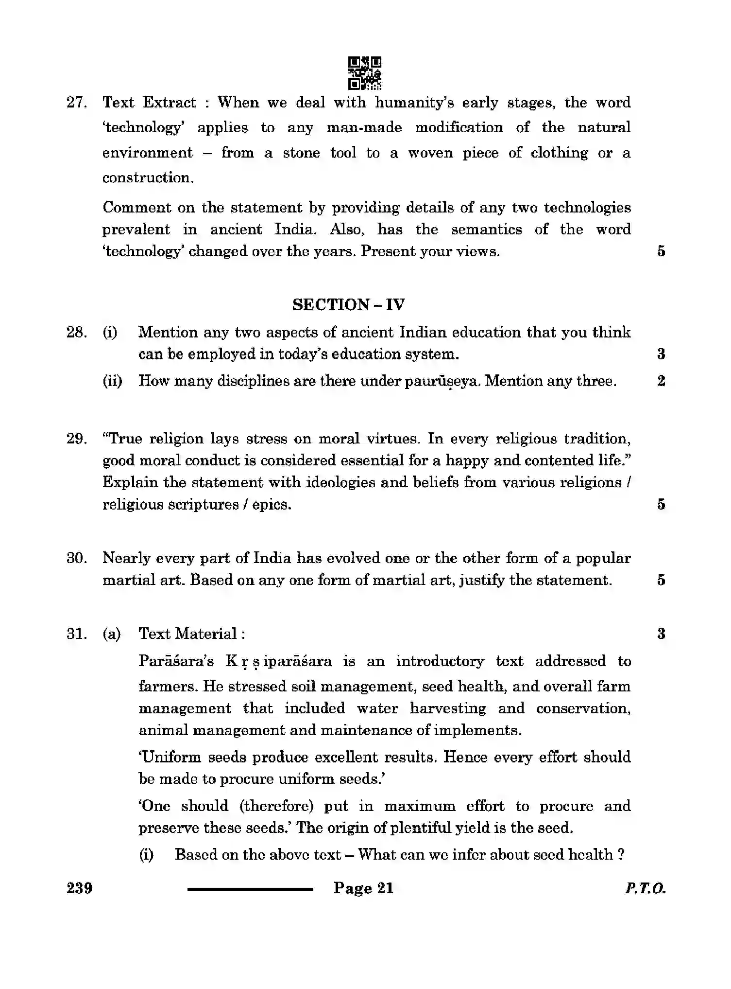 CBSE-Class-12-Previous-Year-Question-Papers-KNOWLEDGE-TRADITIONS-AND-PRACTICES-OF-INDIA-SET-4-Page-21 Image