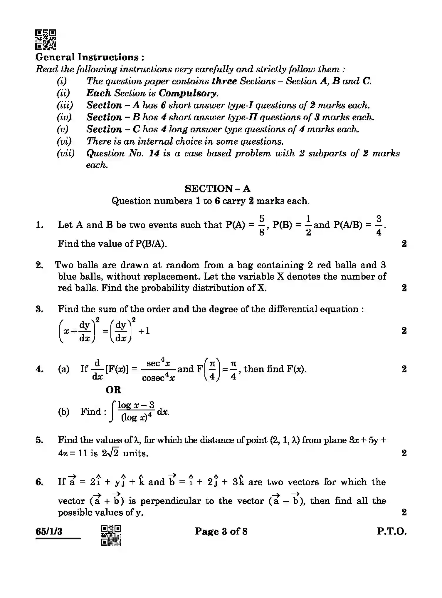 CBSE-Class-12-Previous-Year-Question-Papers-MATHEMATICS-ABCD3-1-SET-3-Page-3 Image
