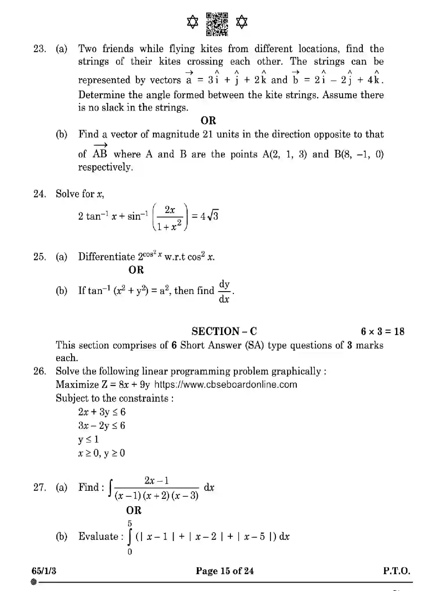 CBSE-Class-12-Previous-Year-Question-Papers-MATHEMATICS-W1XZY-SET-3-Page-15 Image