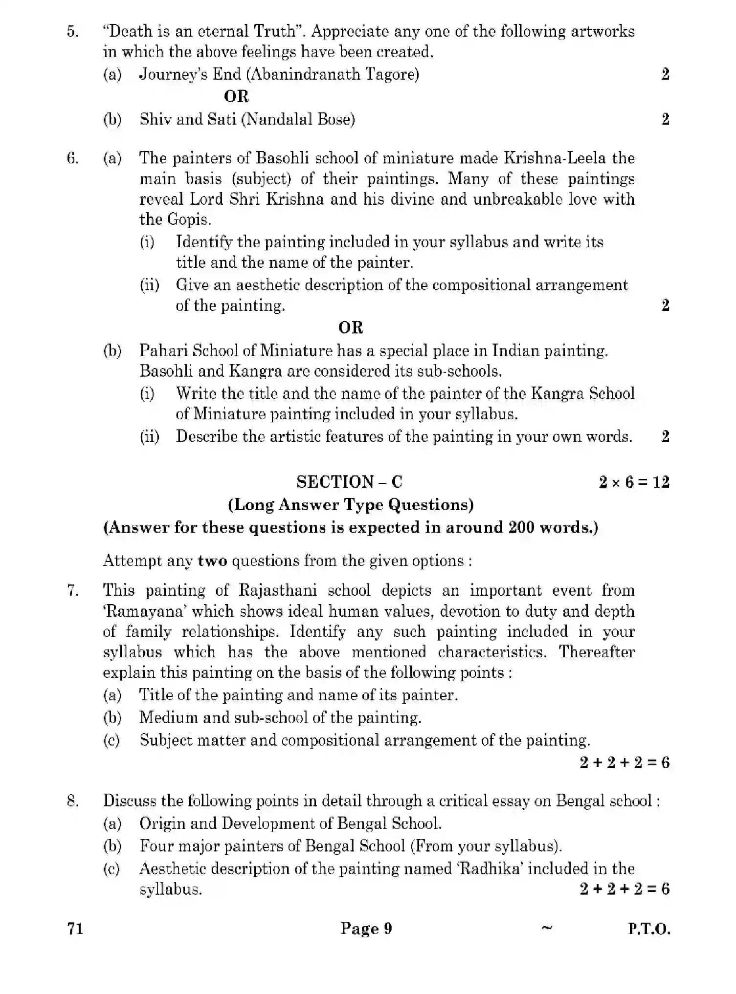 CBSE-Class-12-Previous-Year-Question-Papers-PAINTING-HISTORY-OF-INDIAN-ART-WXY4Z-SET-4-Page-9 Image