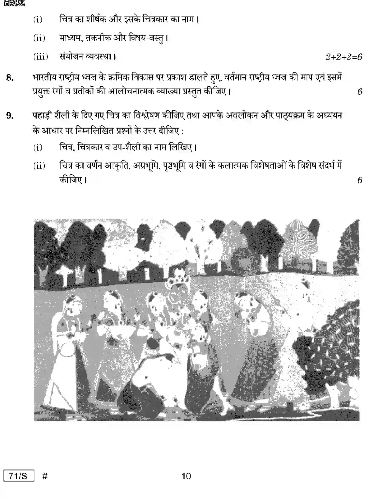 CBSE-Class-12-Previous-Year-Question-Papers-PAINTING-HISTORY-OF-INDIAN-ART-WXYZ-S-SET-4-Page-10 Image