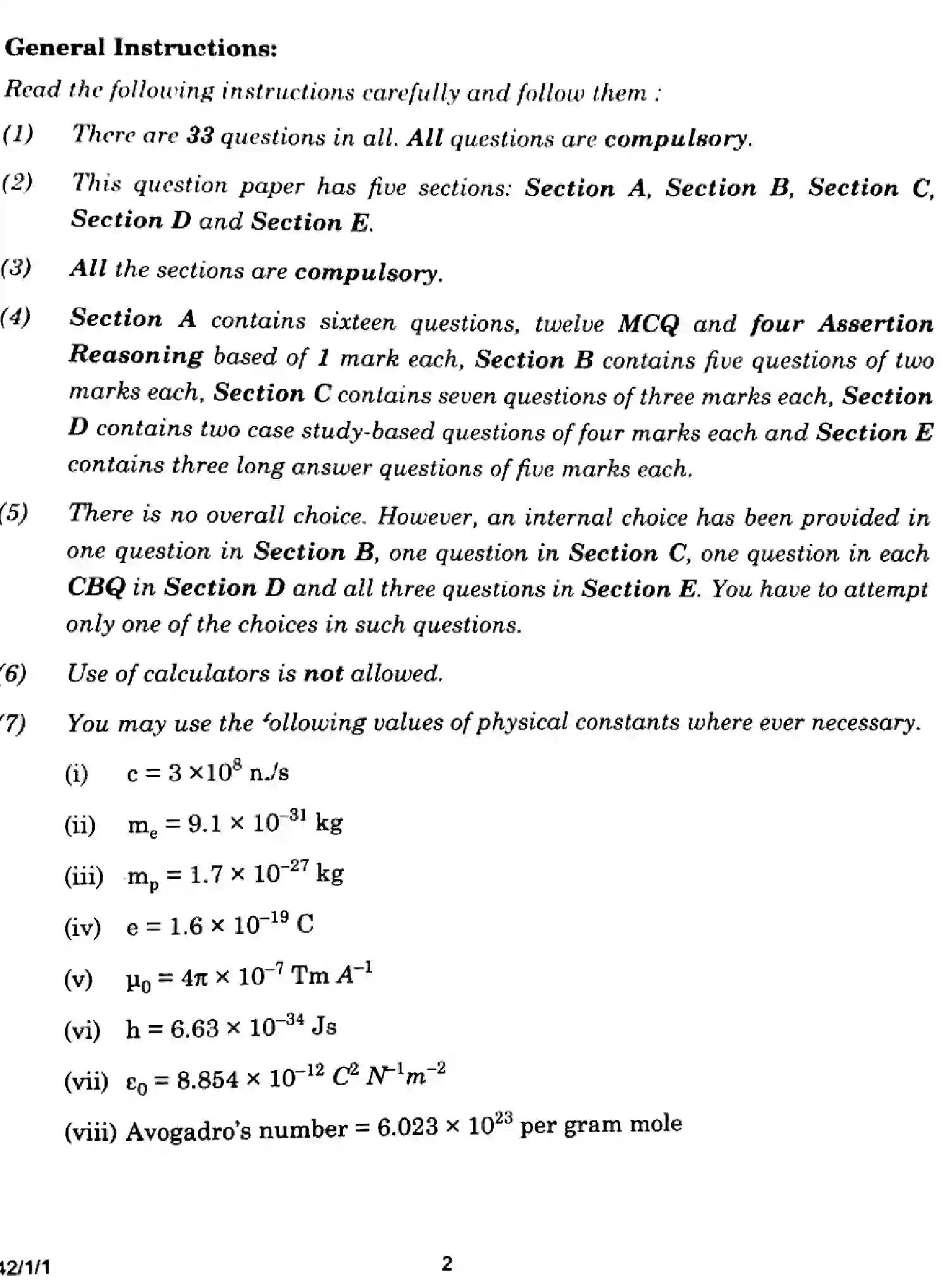 CBSE-Class-12-Previous-Year-Question-Papers-PHYSICS-PH042-1-SET-1-Page-2 Image