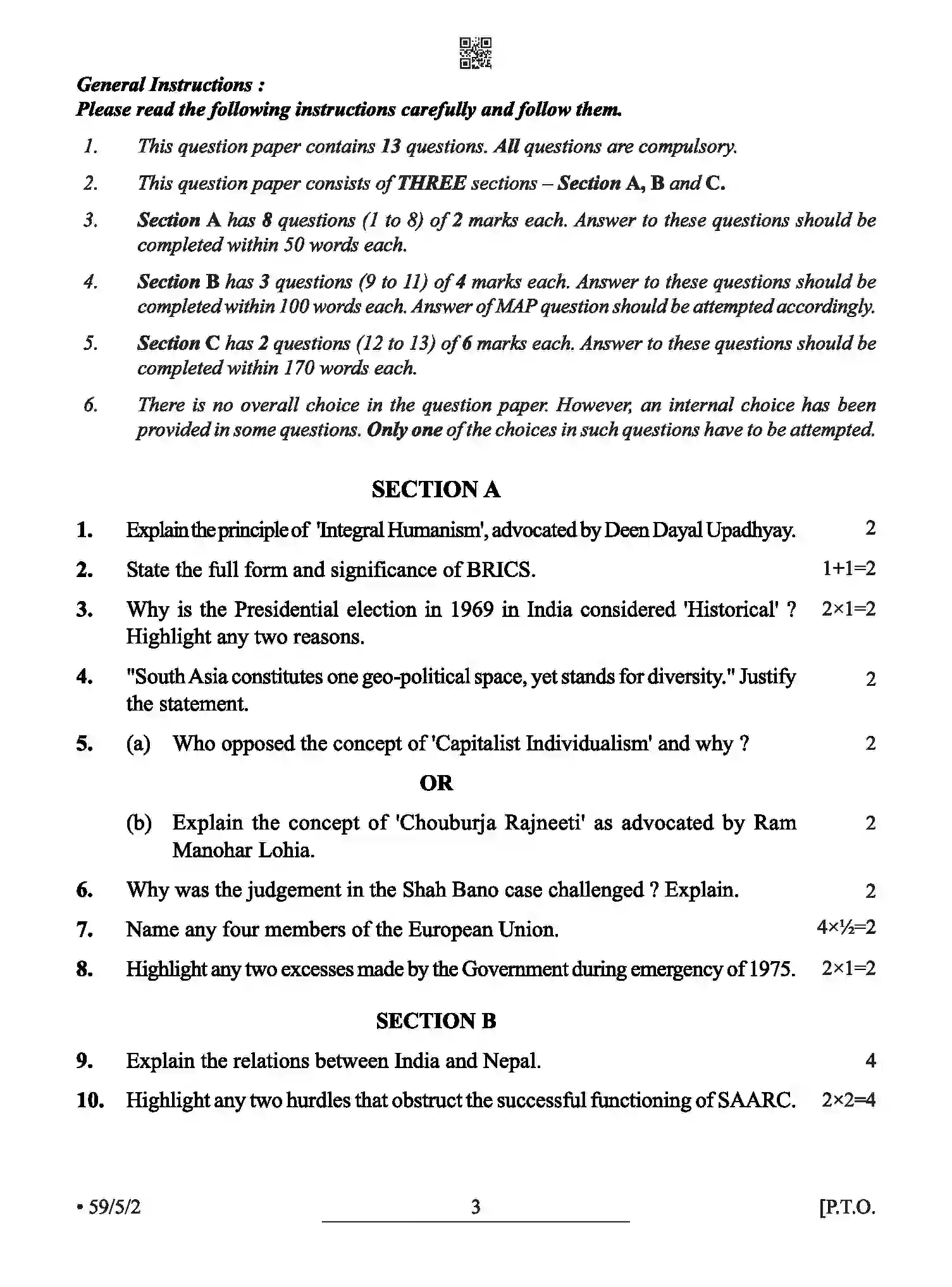 CBSE-Class-12-Previous-Year-Question-Papers-POLITICAL-SCIENCE-BCDA5-5-SET-2-Page-3 Image
