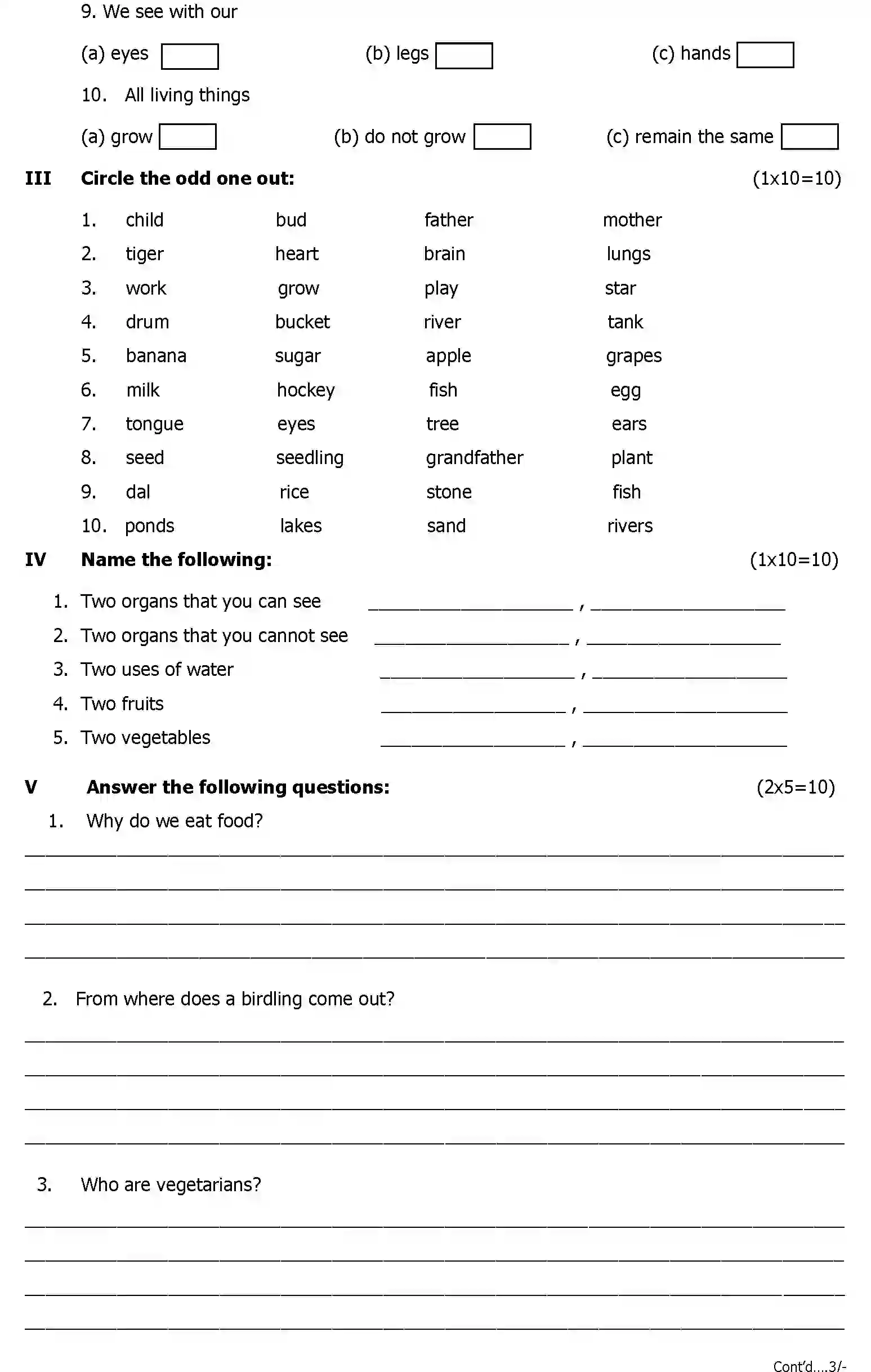 CBSE-Class-2-Previous-Year-Question-Papers-A1-EVS-Page-2 Image