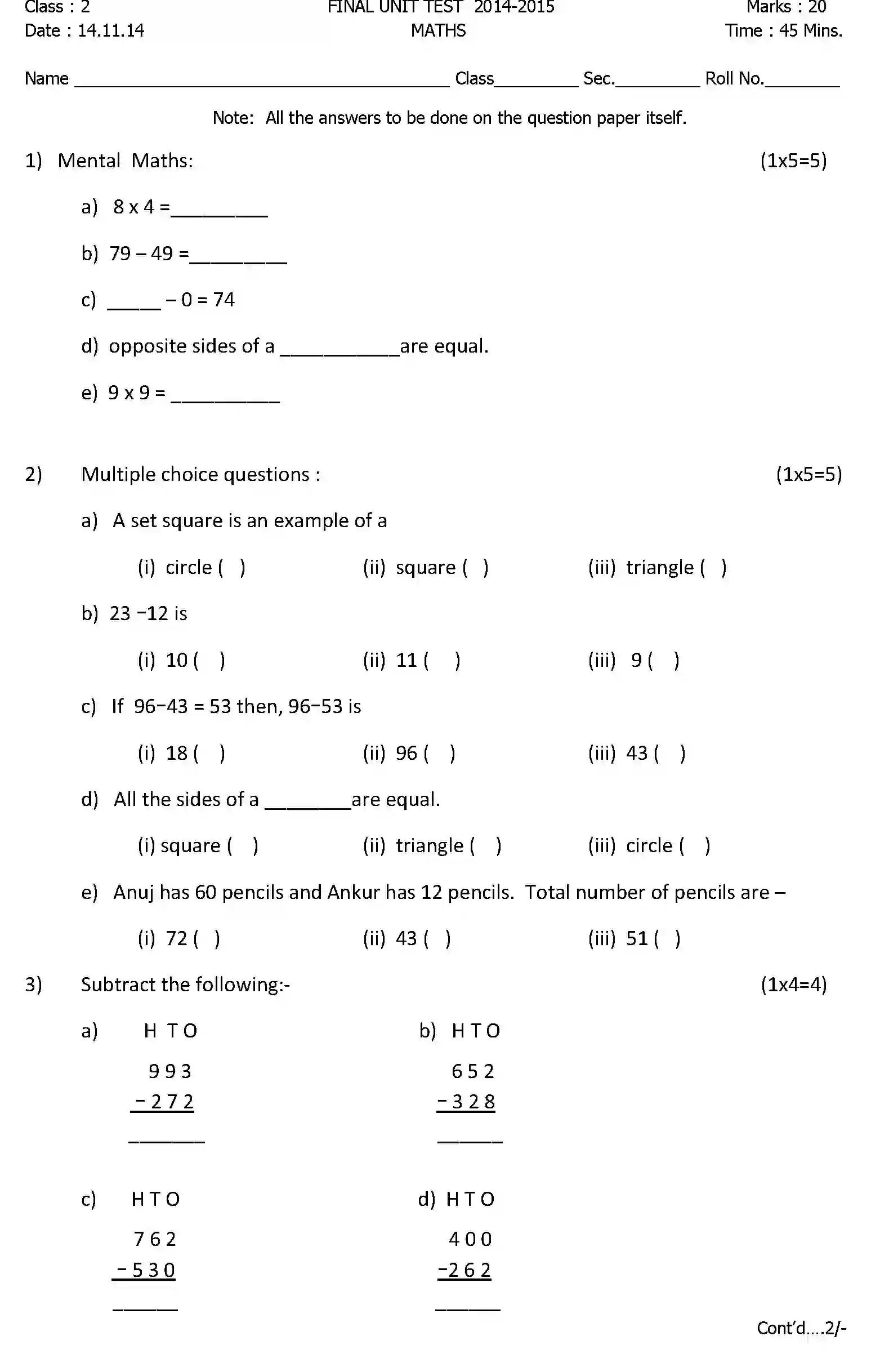CBSE-Class-2-Previous-Year-Question-Papers-T3-MATHEMATICS-Page-1 Image