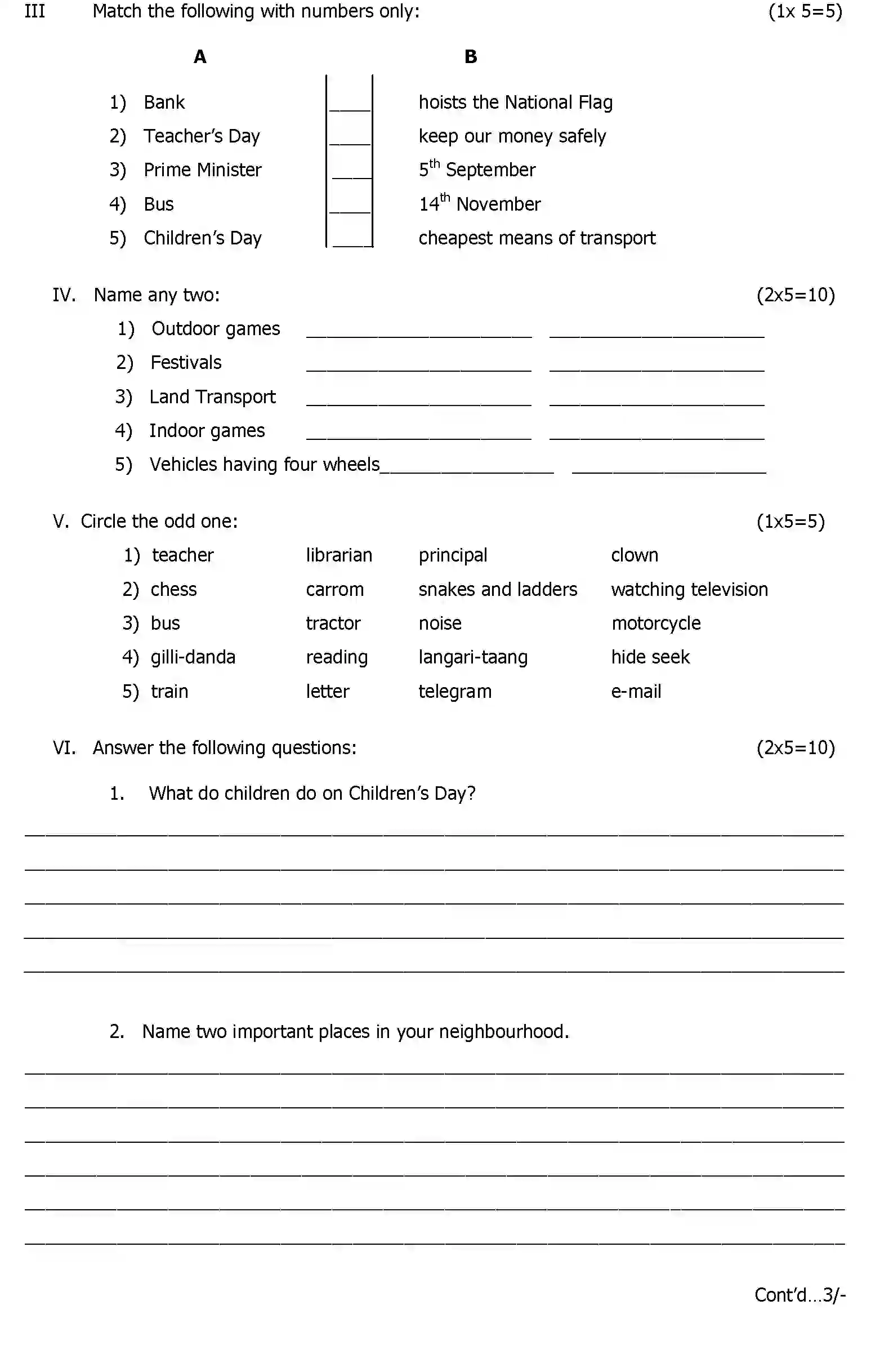 CBSE-Class-3-Previous-Year-Question-Papers-A2-EVS-Page-2 Image