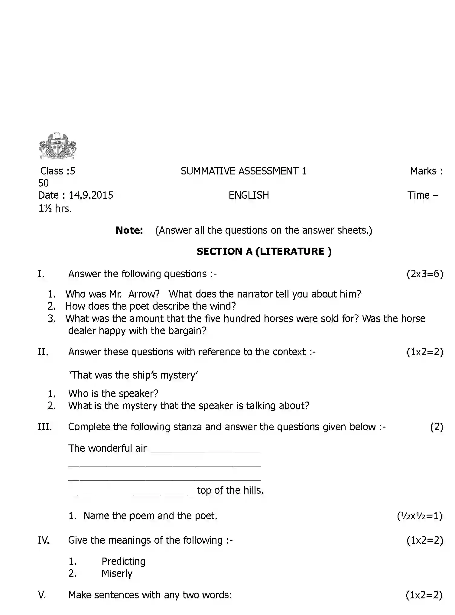 CBSE-Class-5-Previous-Year-Question-Papers-A1-ENGLISH-Page-2 Image