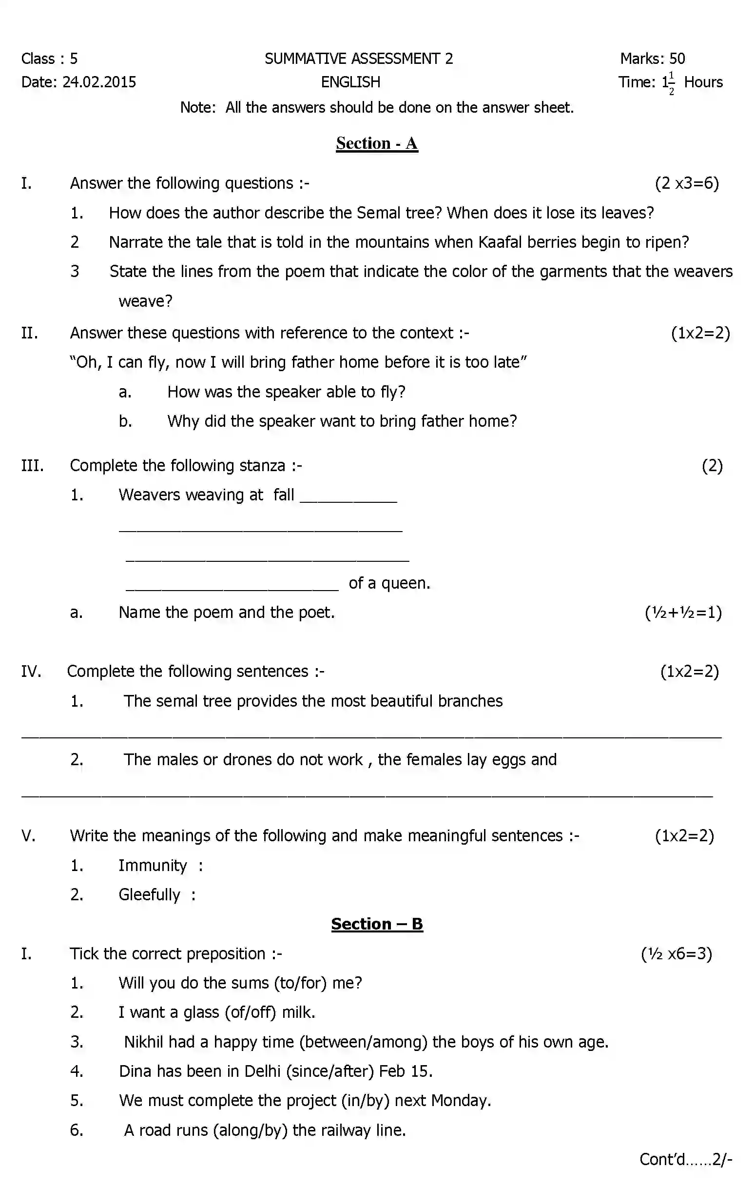CBSE-Class-5-Previous-Year-Question-Papers-A2-ENGLISH-Page-1 Image