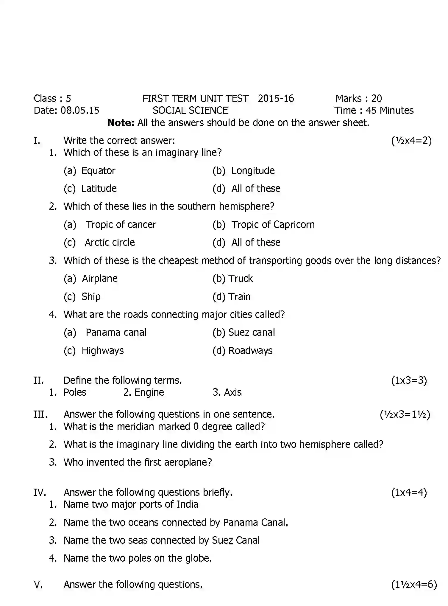 CBSE-Class-5-Previous-Year-Question-Papers-T1-SOCIAL-SCIENCE-Page-1 Image