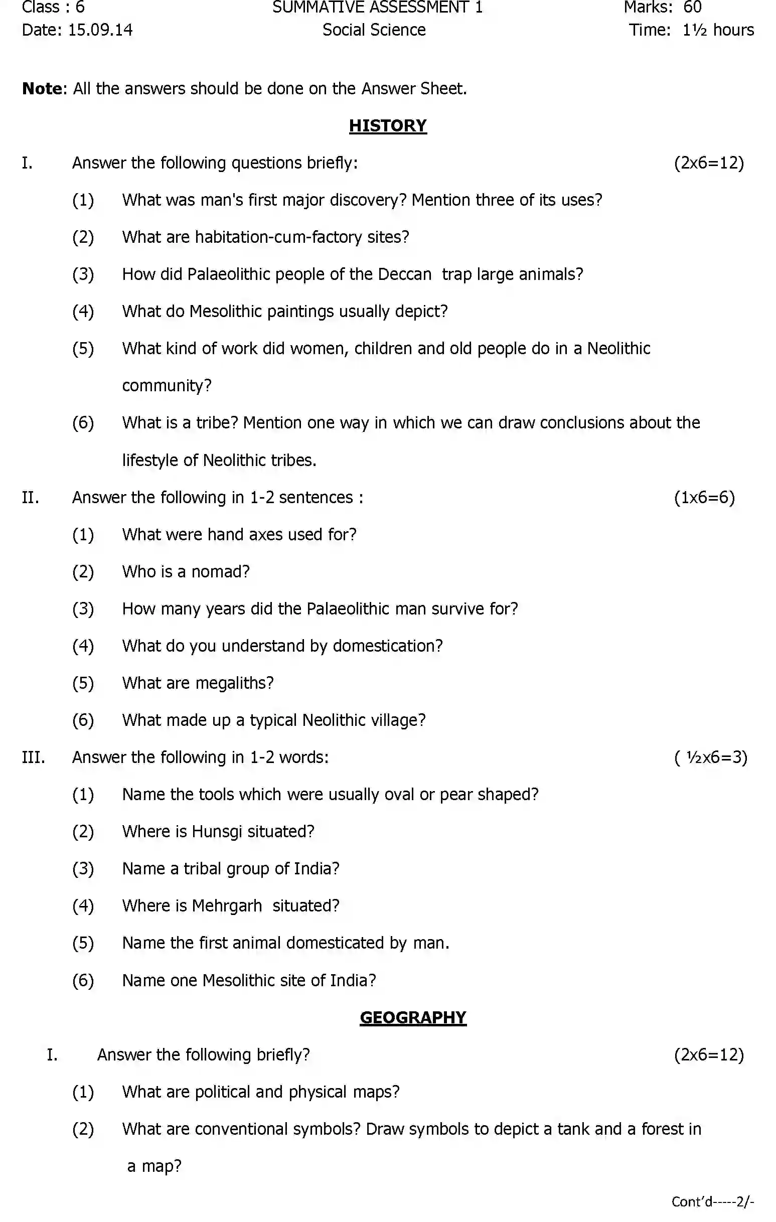 CBSE-Class-6-Previous-Year-Question-Papers-A1-SOCIAL-SCIENCE-Page-1 Image