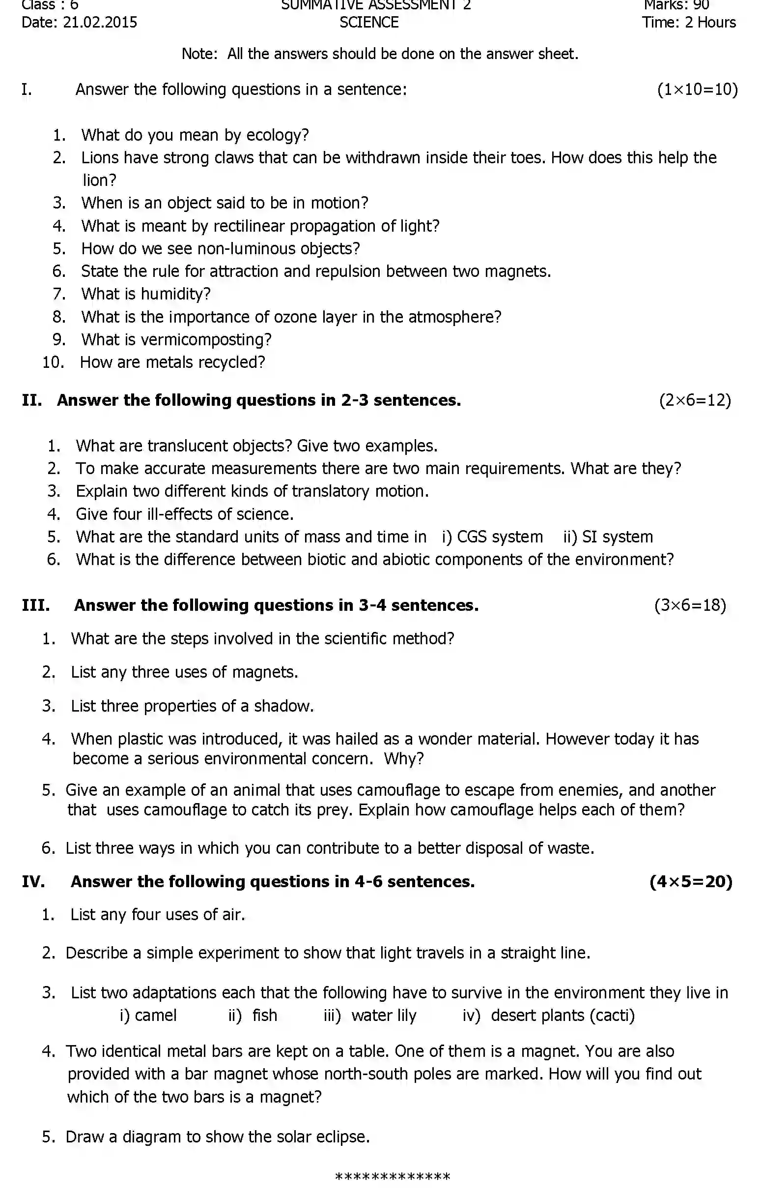 CBSE-Class-6-Previous-Year-Question-Papers-A2-SCIENCE-Page-1 Image
