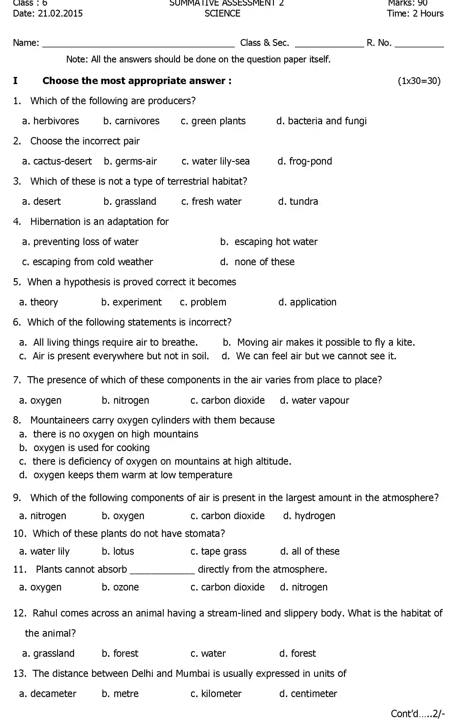 CBSE-Class-6-Previous-Year-Question-Papers-A2-SCIENCE-Page-2 Image