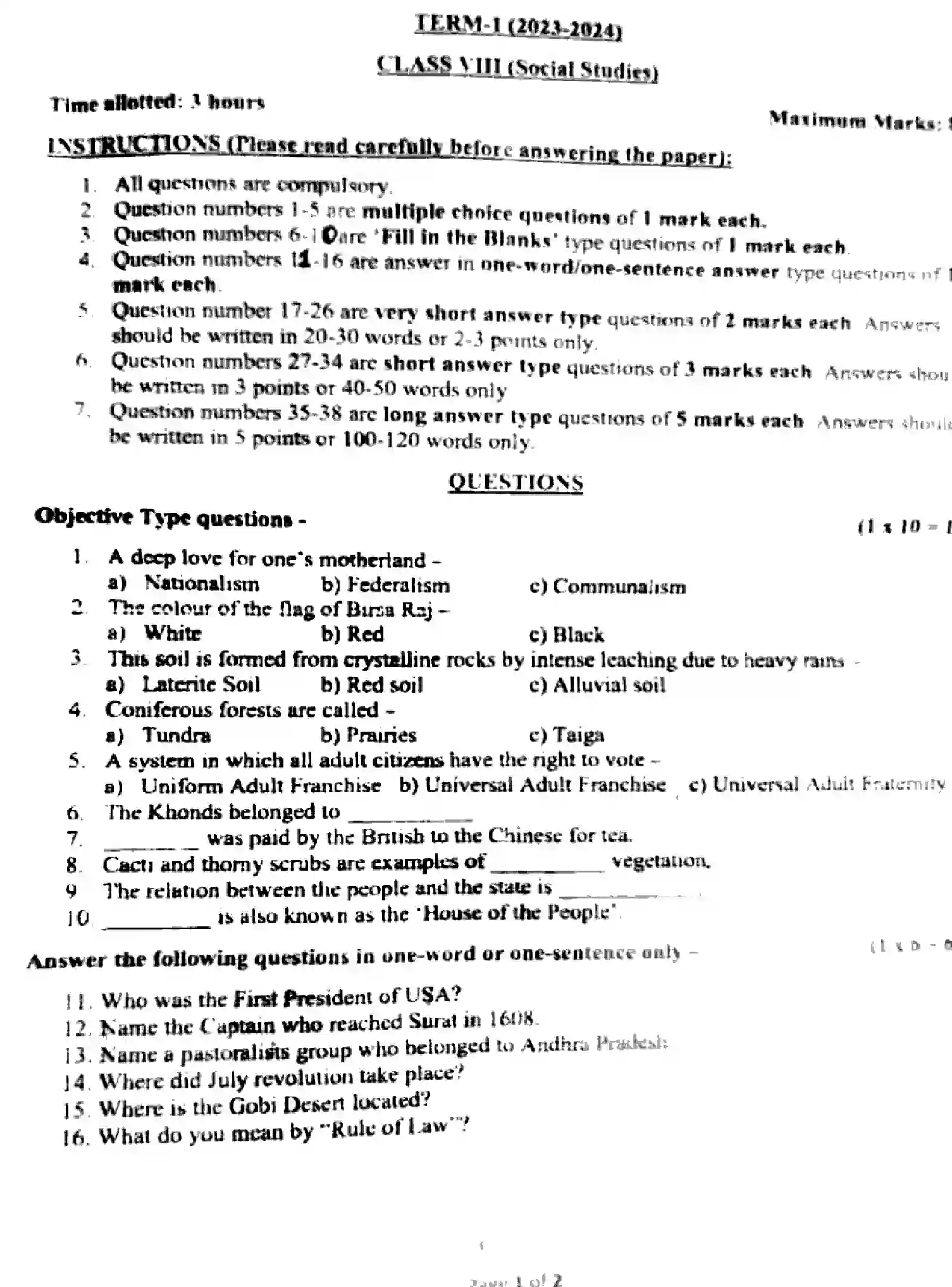 CBSE-Class-8-Previous-Year-Question-Papers-ERM-1-SOCIAL-STUDIES-300923-Page-1 Image