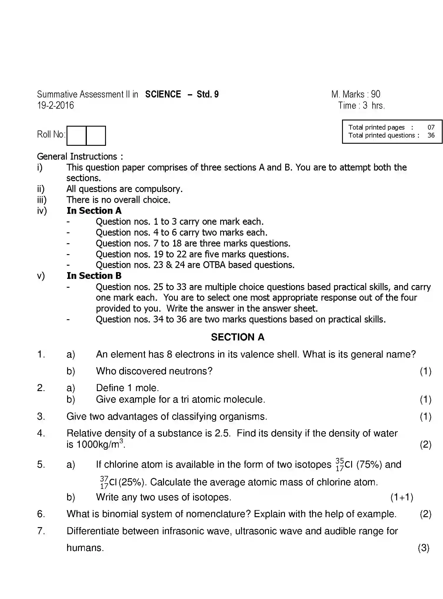 CBSE-Class-9-Previous-Year-Question-Papers-A2-SCIENCE-Page-1 Image