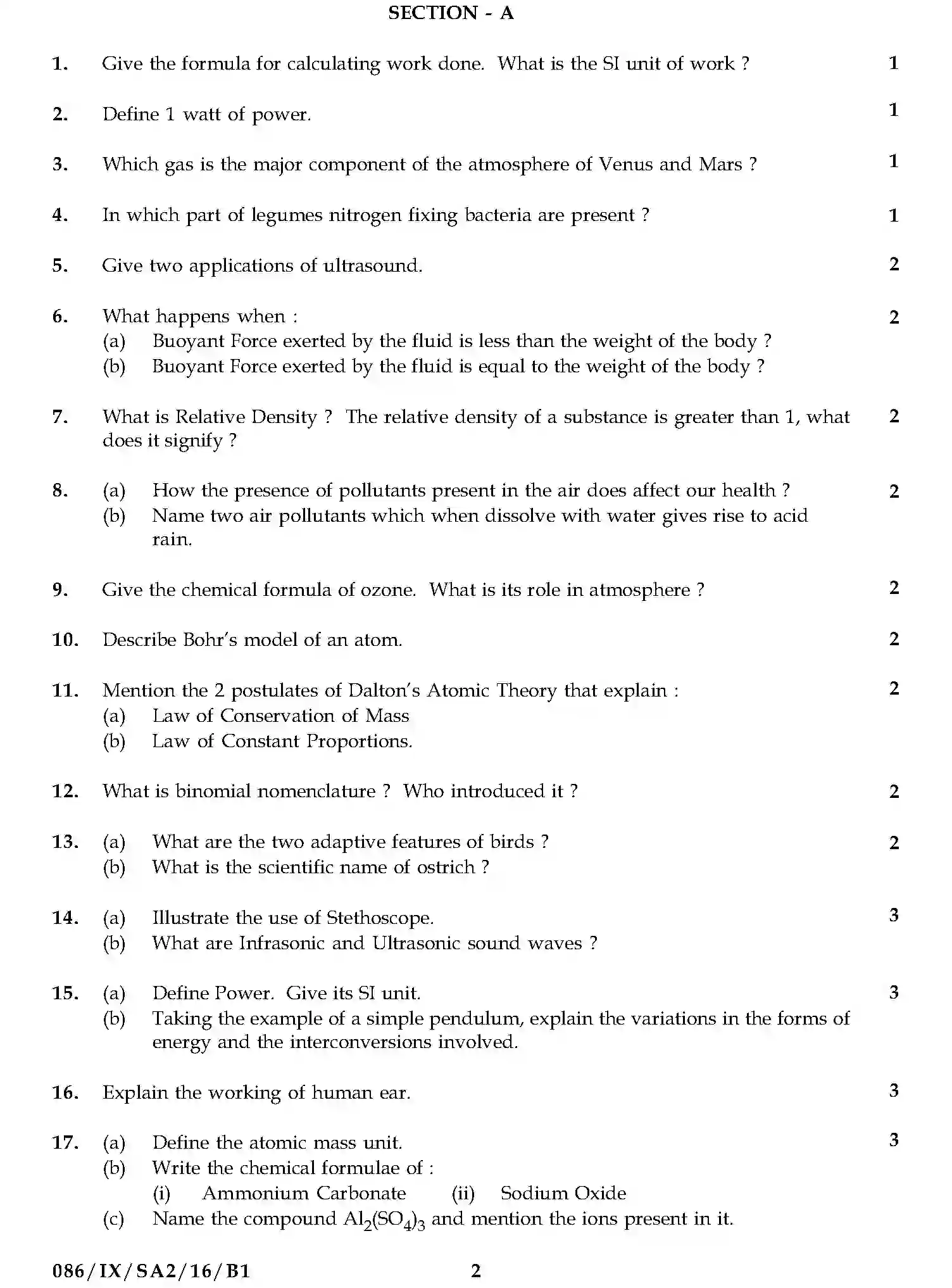 CBSE-Class-9-Previous-Year-Question-Papers-A2-SCIENCE-SET-7-Page-2 Image