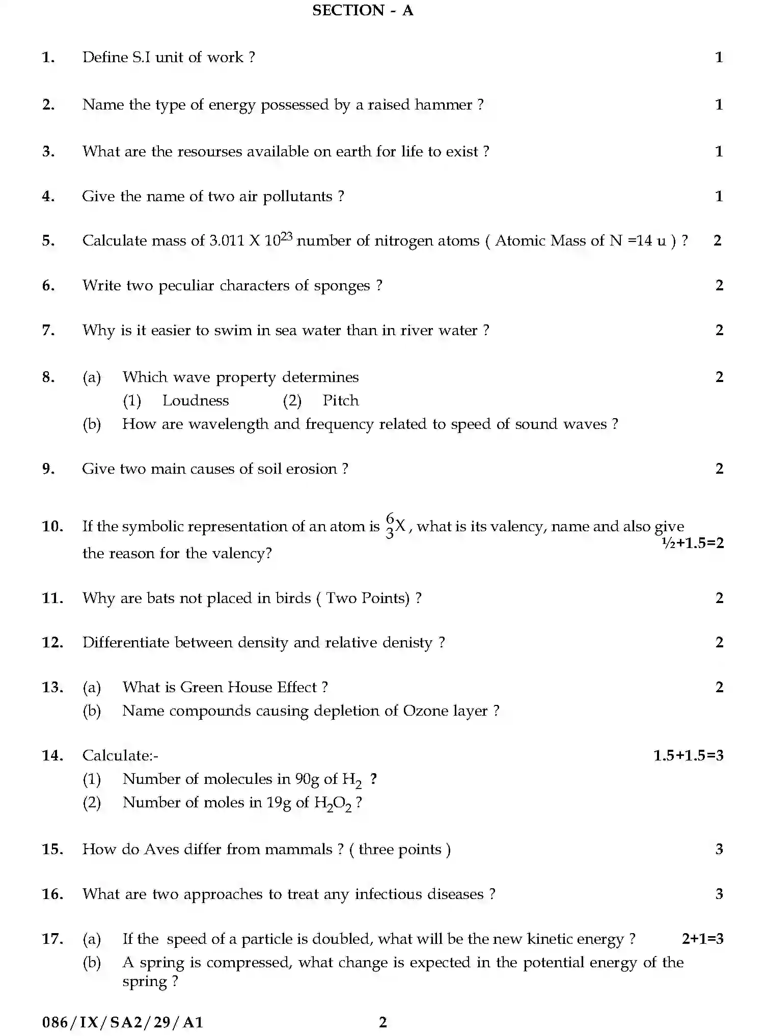 CBSE-Class-9-Previous-Year-Question-Papers-A2-SCIENCE-SET-8-Page-2 Image
