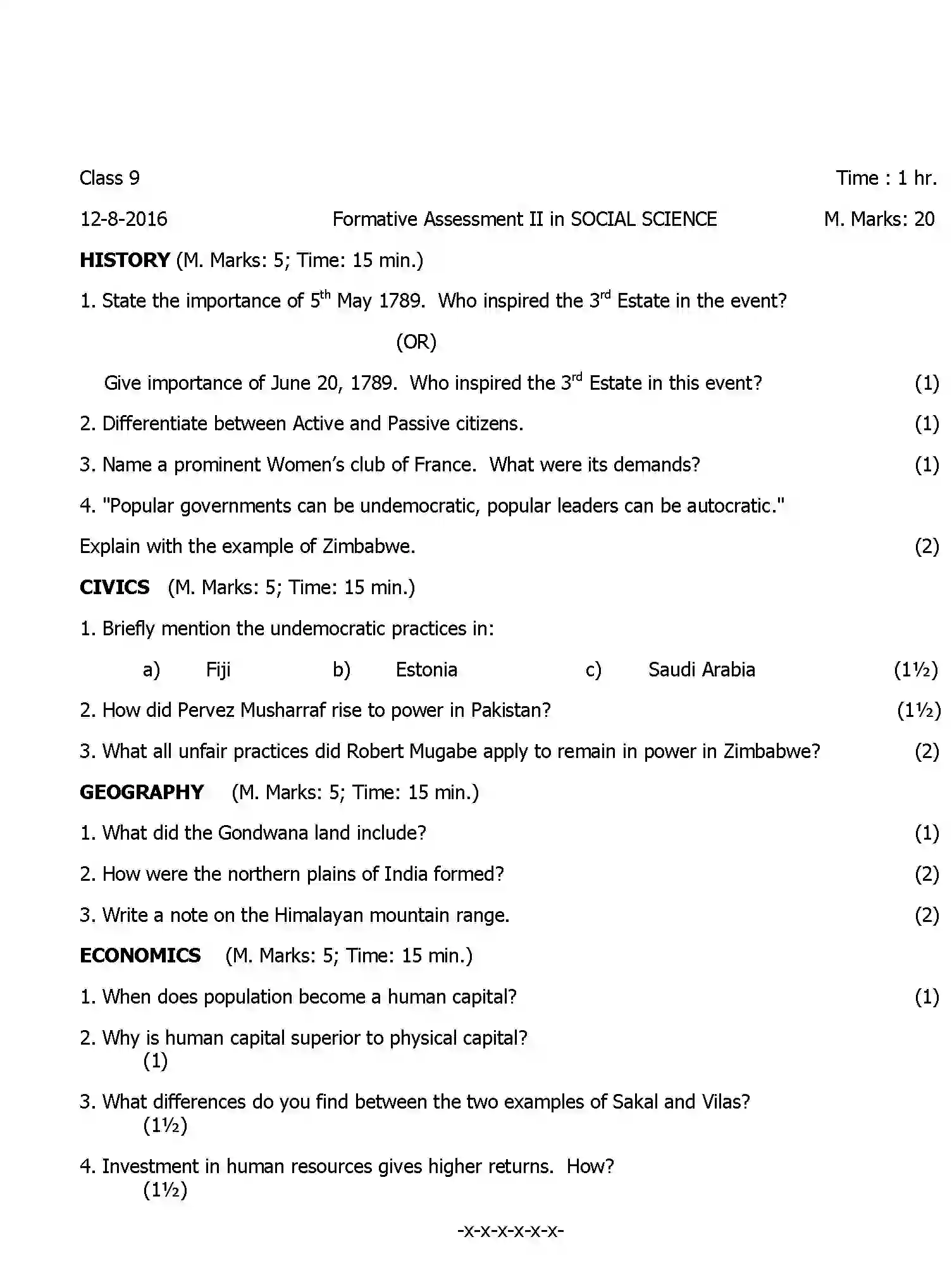 CBSE-Class-9-Previous-Year-Question-Papers-A2-SOCIAL-SCIENCE-FA-2-Page-1 Image