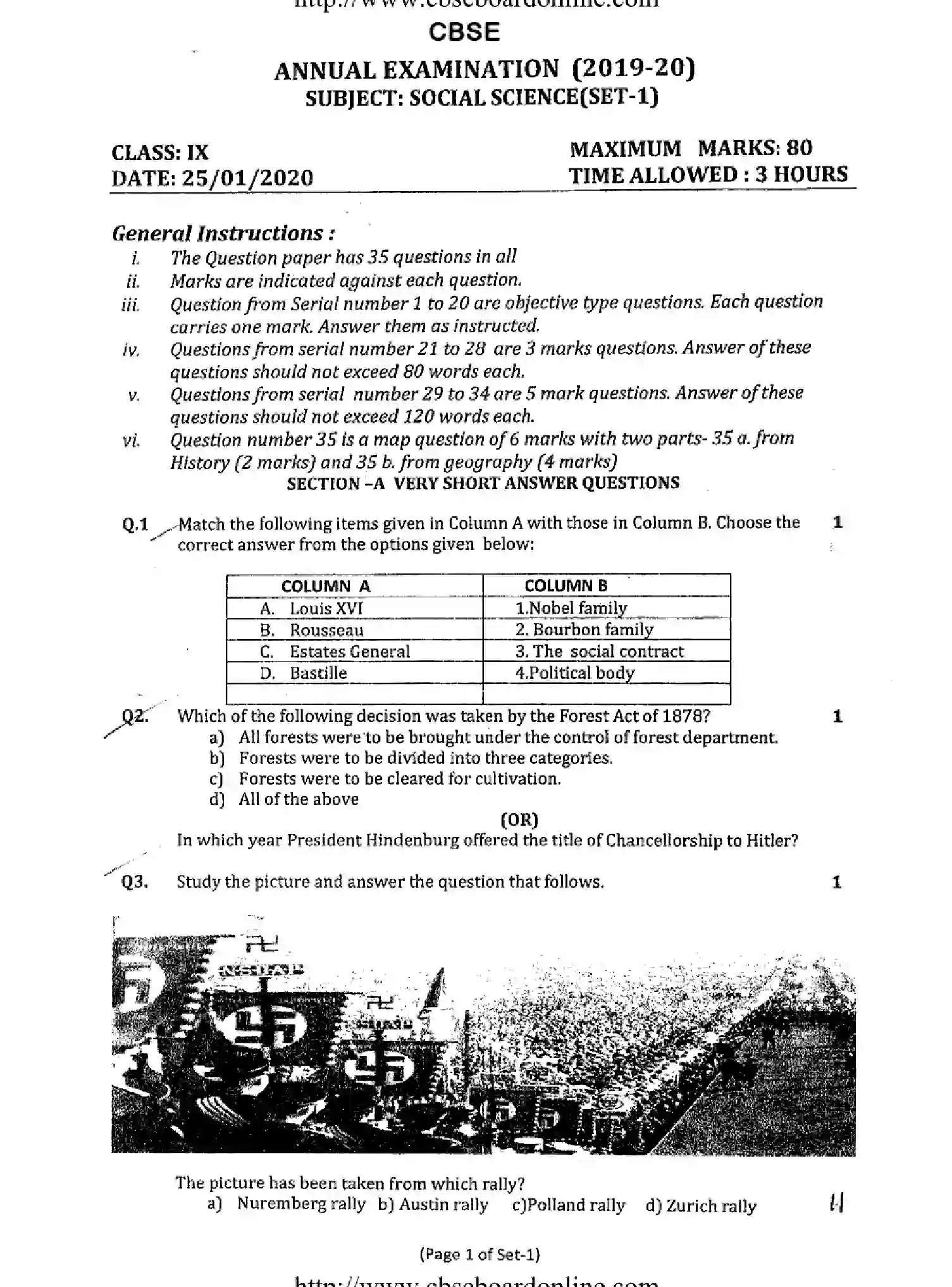 CBSE-Class-9-Previous-Year-Question-Papers-OCIAL-SCIENCE-SET-1-Page-1 Image